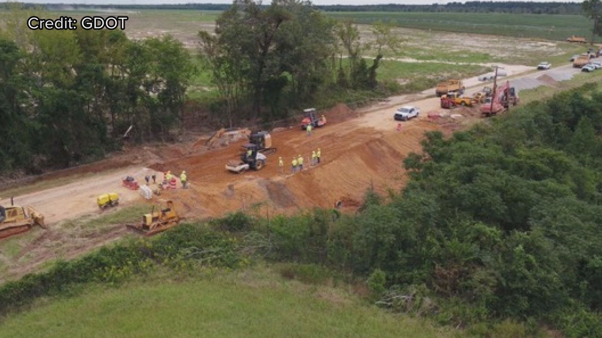 Crews fixed the gaping holes along the stretch of road between Davisboro and Sandersville in half the time that was expected to complete the project.
