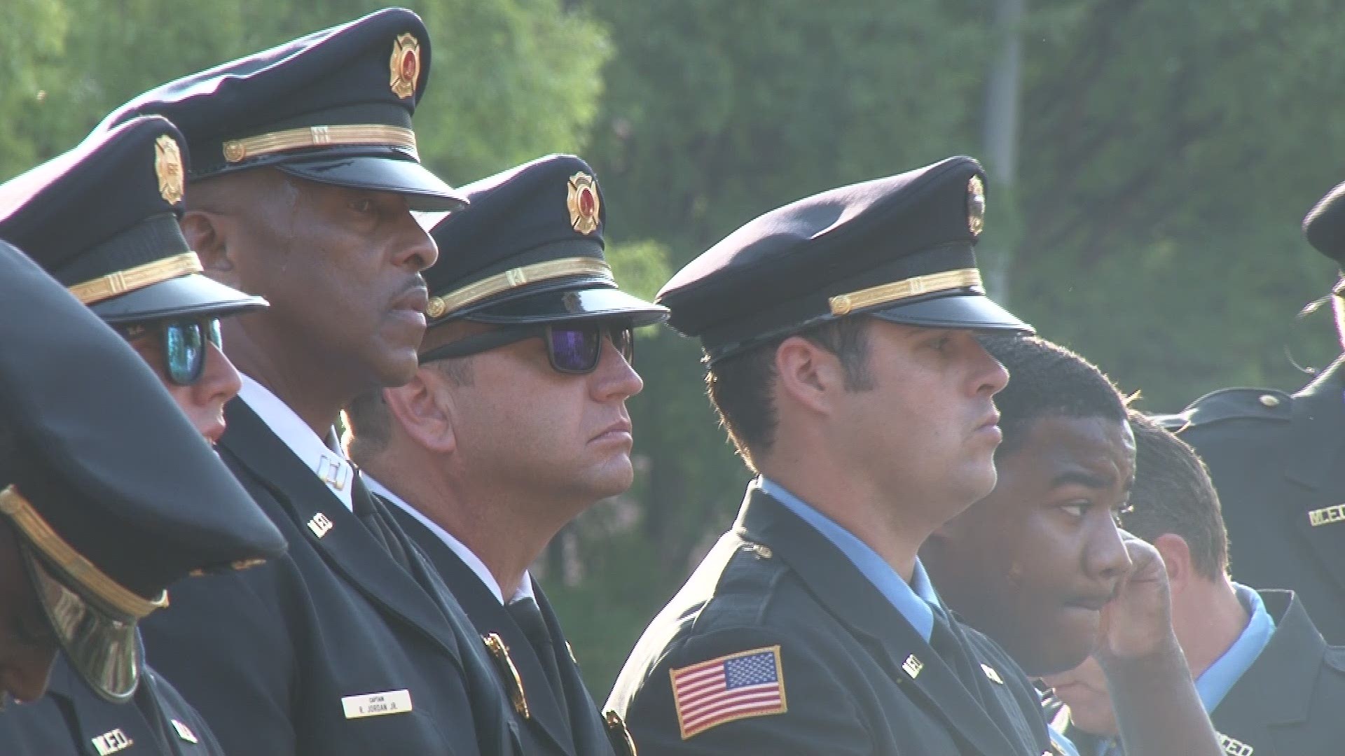 A ceremony was held Wednesday morning at Public Safety Memorial Park in downtown Macon to remember 9/11. Bibb County public safety officials also remembered those who sacrificed their lives in their own departments to serve the Macon community.