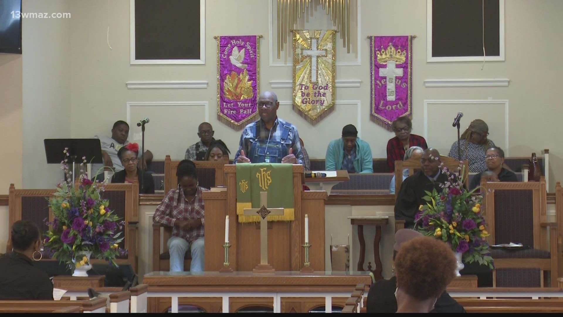 At Greater Allen Chapel African Methodist Episcopal Church, folks took a moment out of the service to learn about the importance of voting.