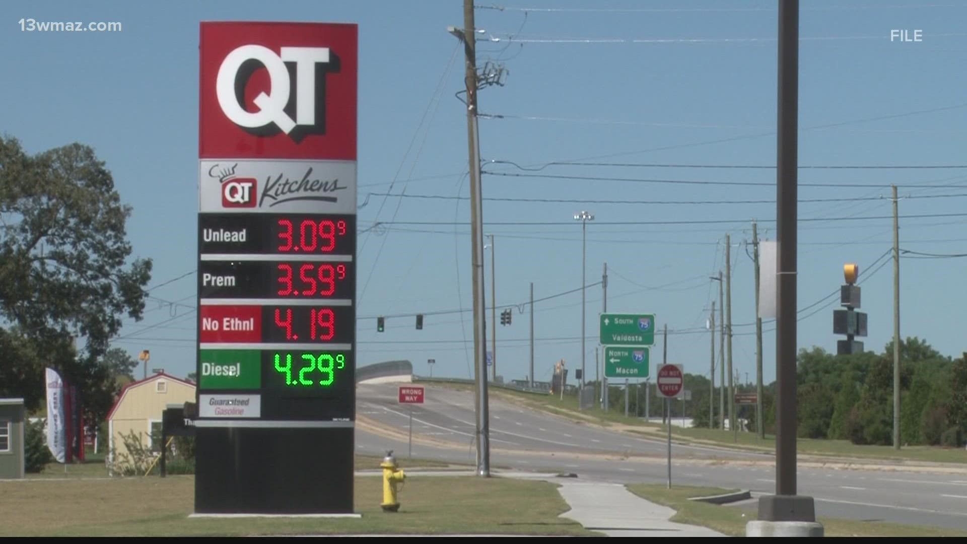 Right now, prices have dropped since the summer with the national average under $4 per gallon.
