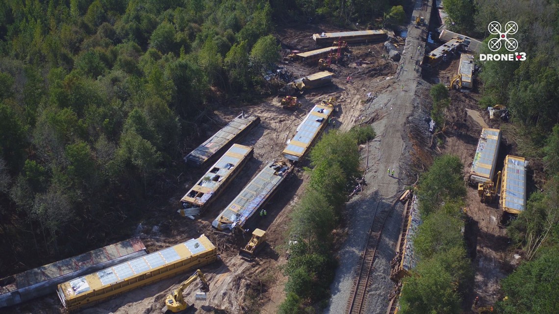 Houston Gas Prices >> Aerial view Norfolk Southern train derailment in Houston ... Houston Gas Prices >> Aerial view Norfolk Southern train derailment in Houston ...