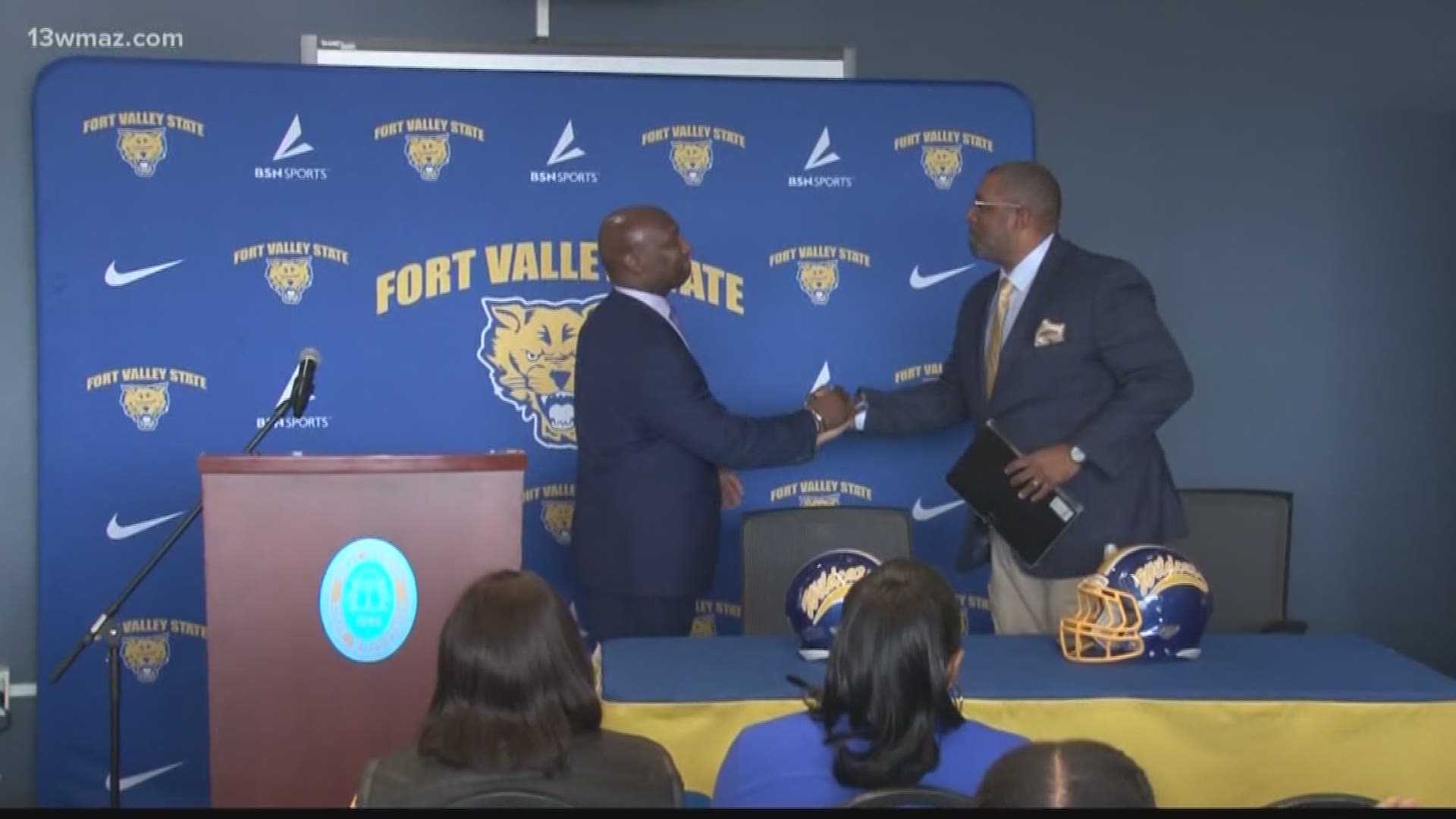 Interim Athletic Director Anthony Holloman introduced Maurice Flowers as the next head coach to lead Wildcats football.