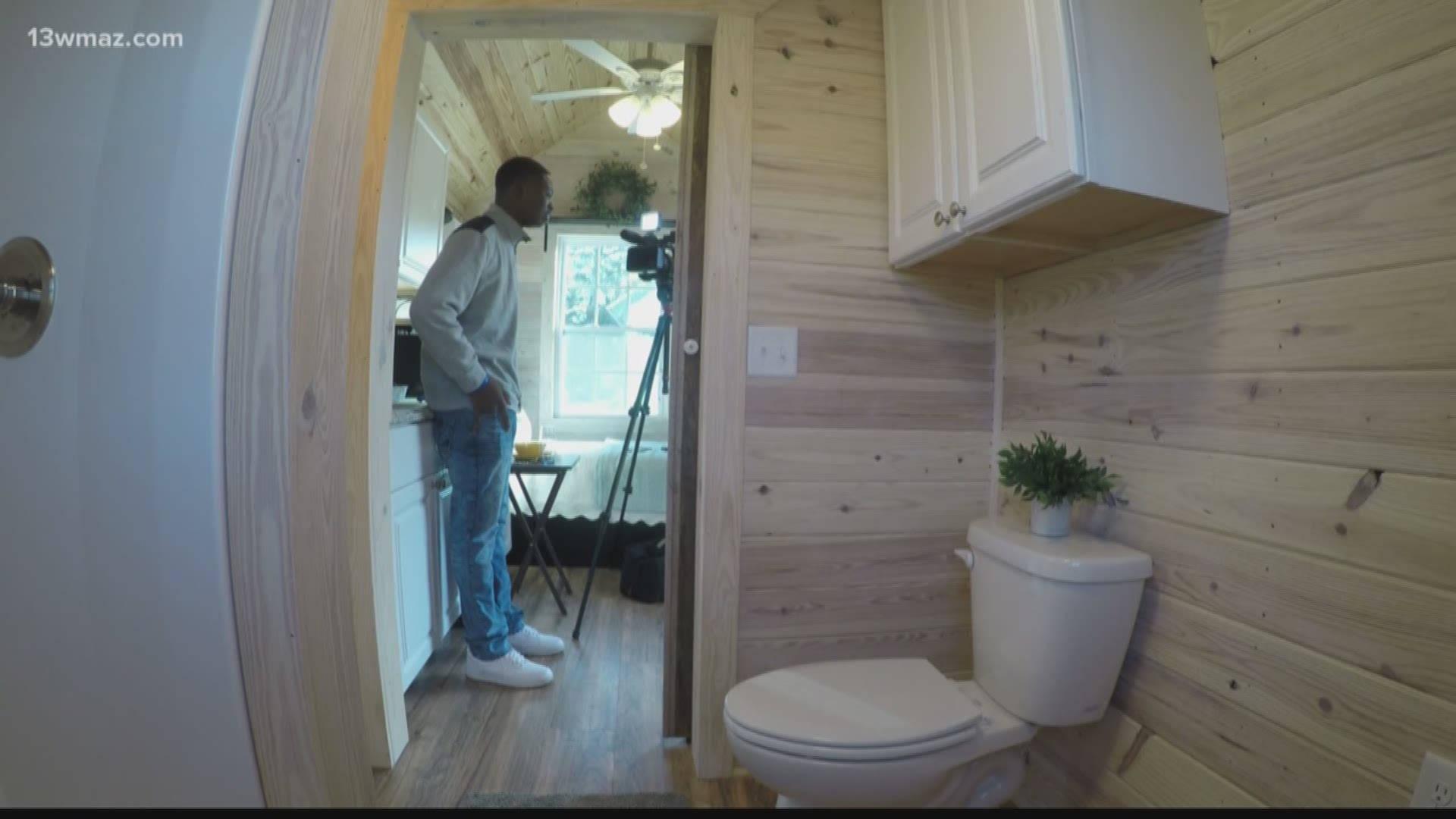 Six months ago, nearly a dozen students began working on building a tiny house to fight homelessness in their community. Now, their first is done.