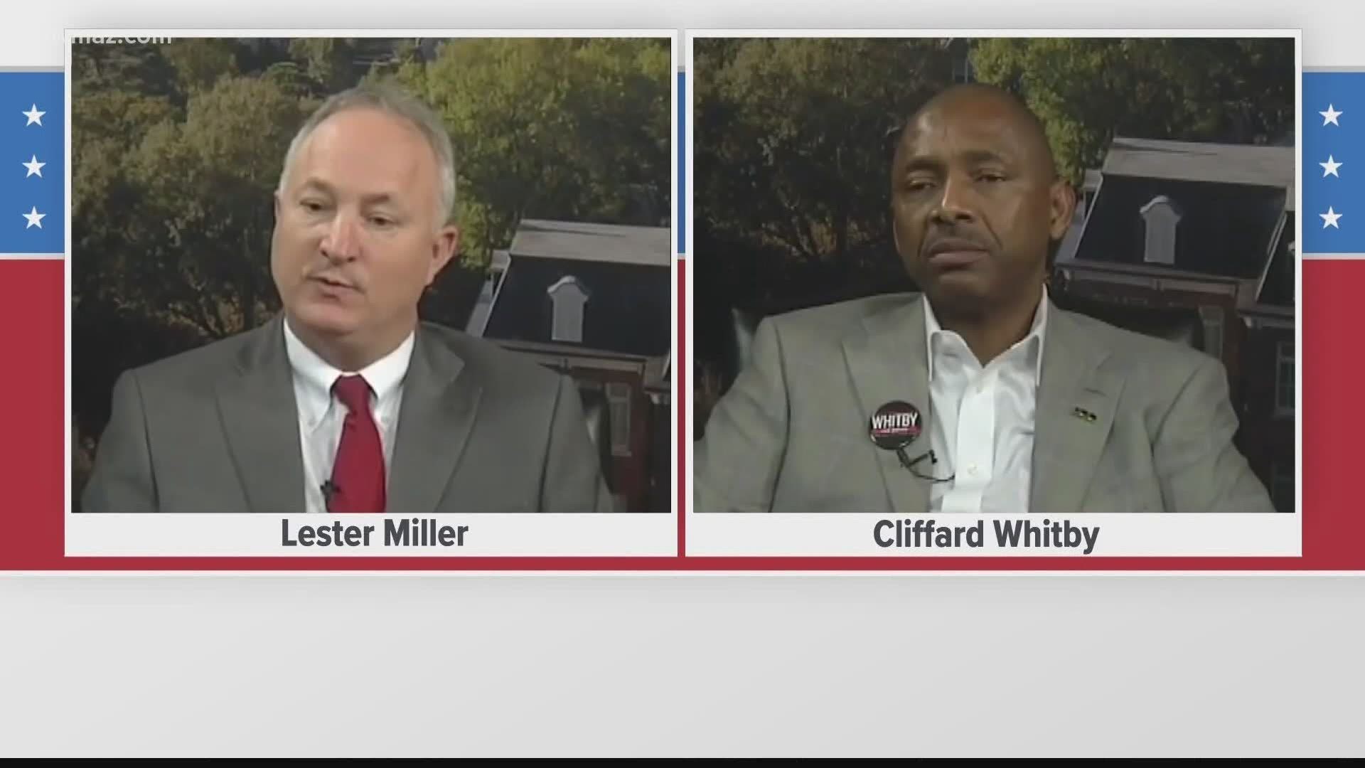 Macon mayoral candidates Cliffard Whitby and Lester Miller talk about how they plan to combat crime in the county.