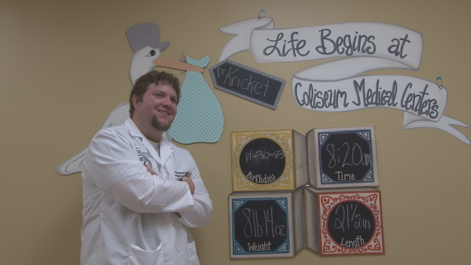 Dr. Kristopher "Kricket" Davis is part of Coliseum Medical Center's new emergency medicine residency program, but he's not new to the hospital.