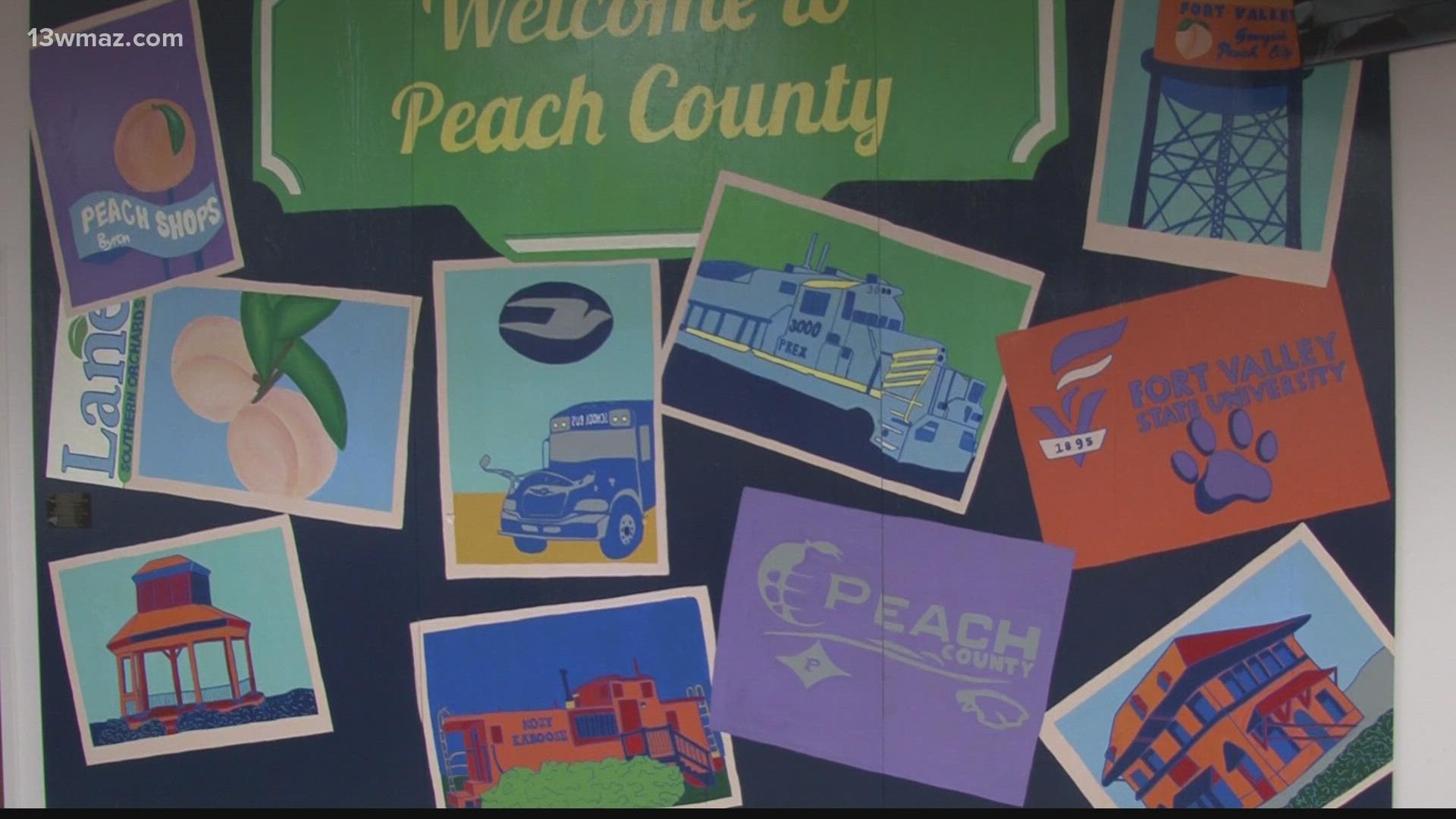 The visual arts team at Peach County High School decided to surprise the commissioner's office with a gift.