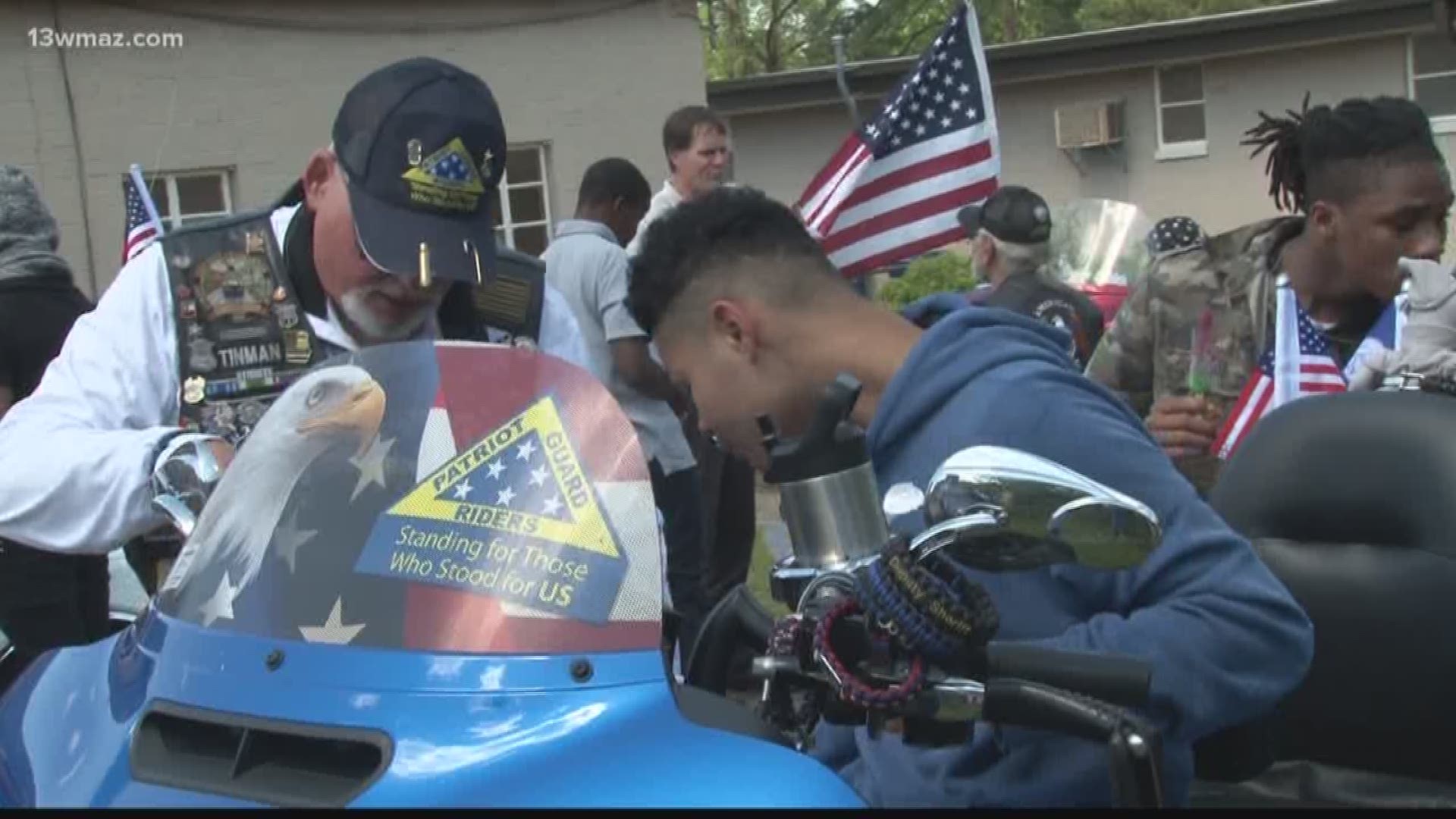 April is the Month of the Military Child, so students and staff at the Georgia Academy for the Blind got together to celebrate. They were also joined by the Patriot Guard Riders. Students got to meet the motorcyclists and learn about their bikes over popsicles.
