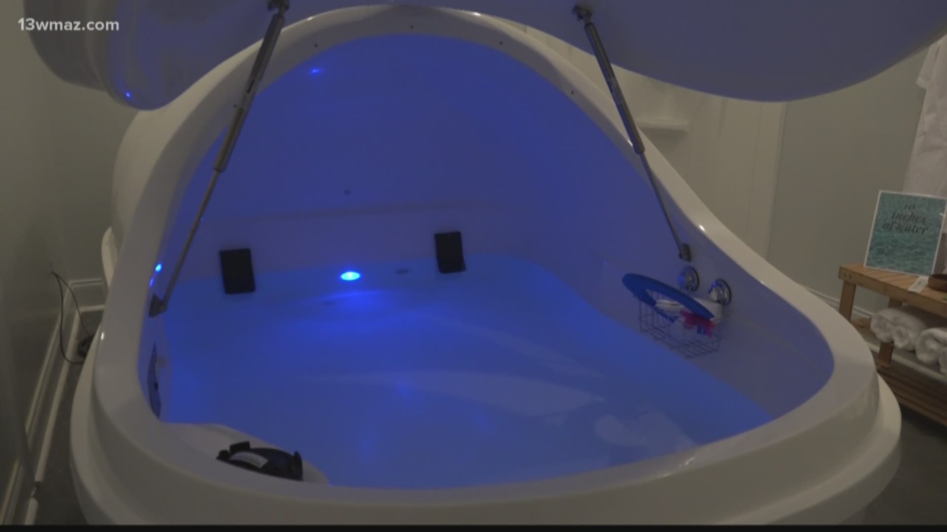 A company called Float Robins will soon offer "Float Pod" sessions inside sensory deprivation pods. Each one is filled with about 1,000 pounds of Epsom salt with about ten inches of water.