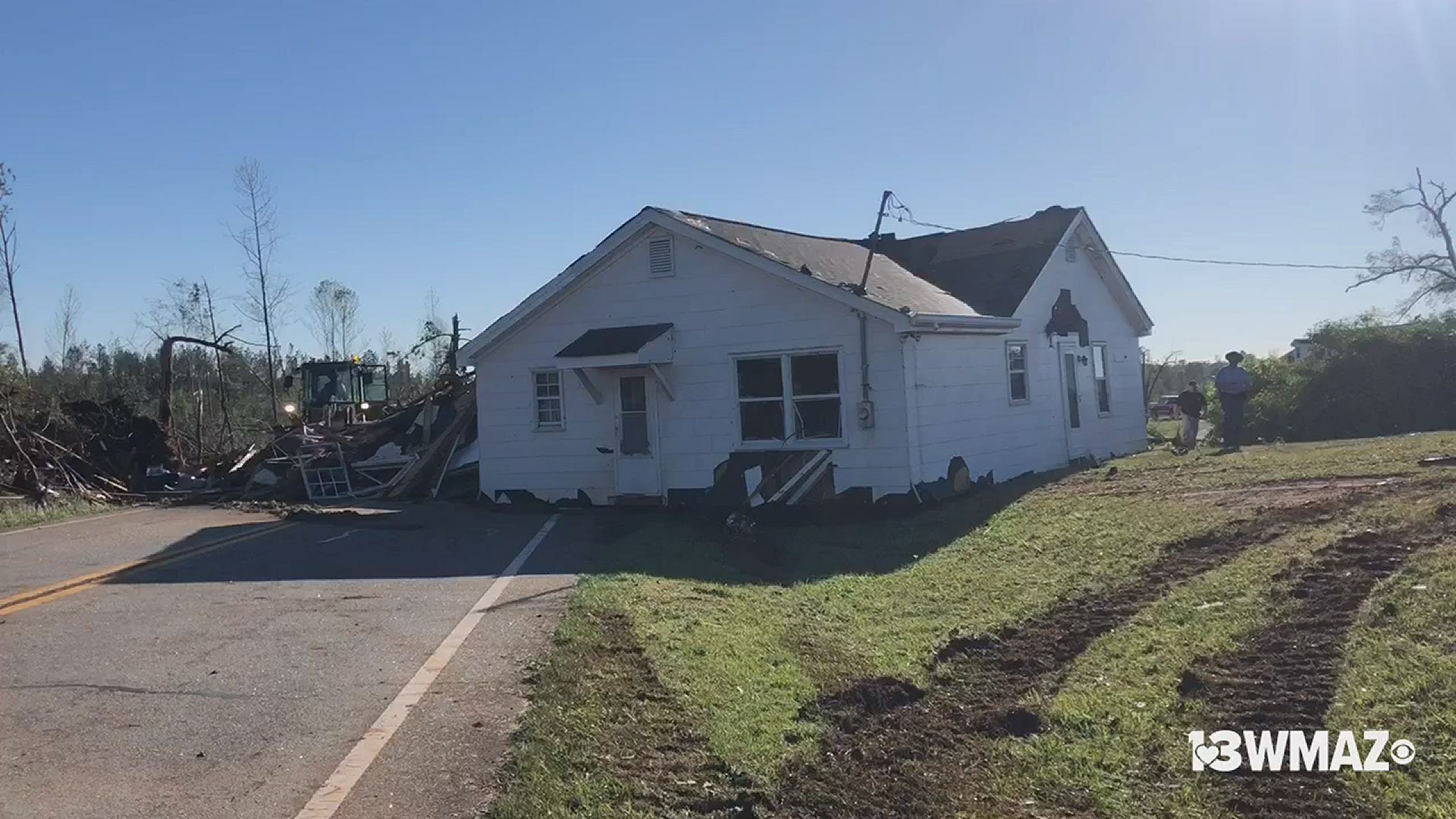 A home was completely moved by a storm on GA-74 in Upson County early Monday morning. A possible tornado touched down in the area.