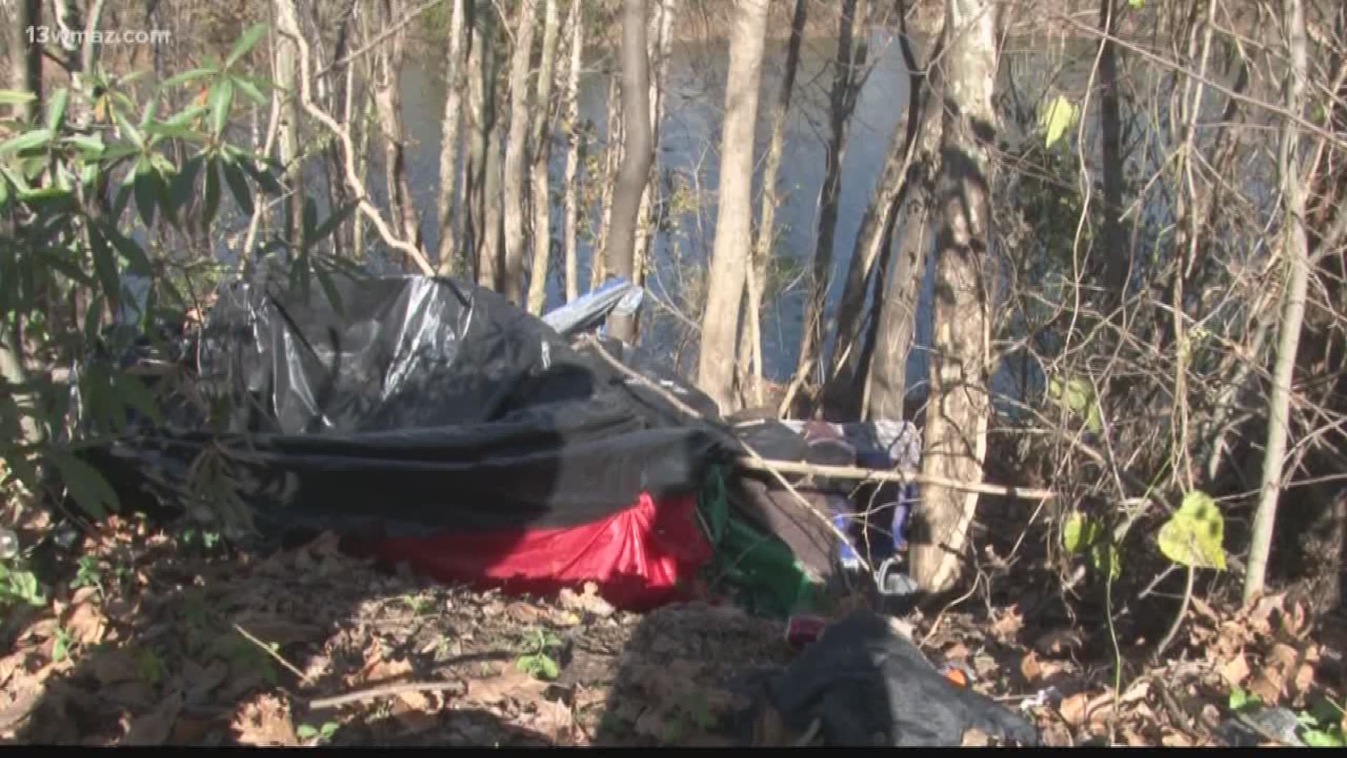 Bibb mayor makes homeless people move tents