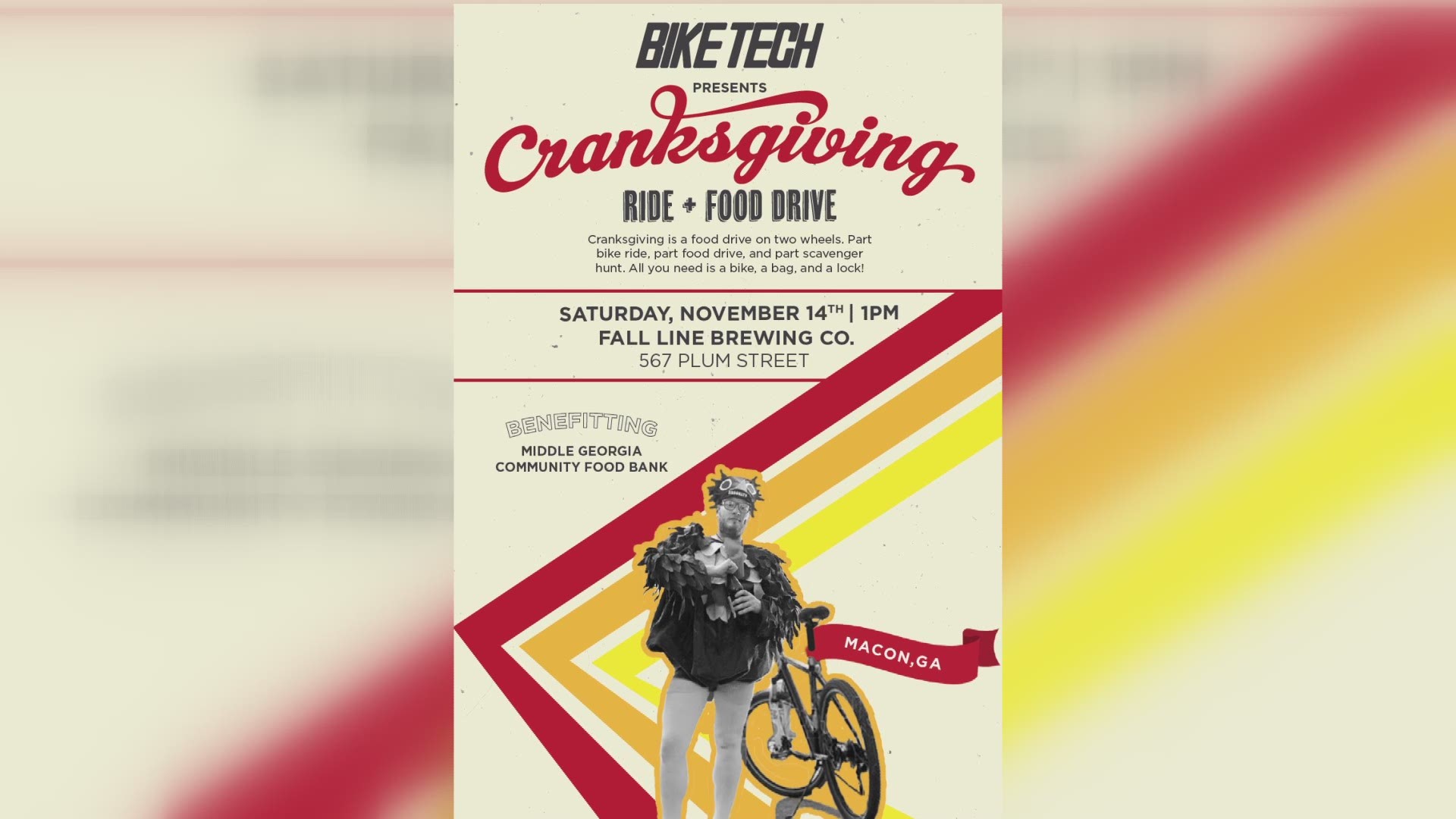 Cranksgiving is a nationwide event. Bike Tech Macon and Fall Line Brewing Company will host it for the first time in Macon.