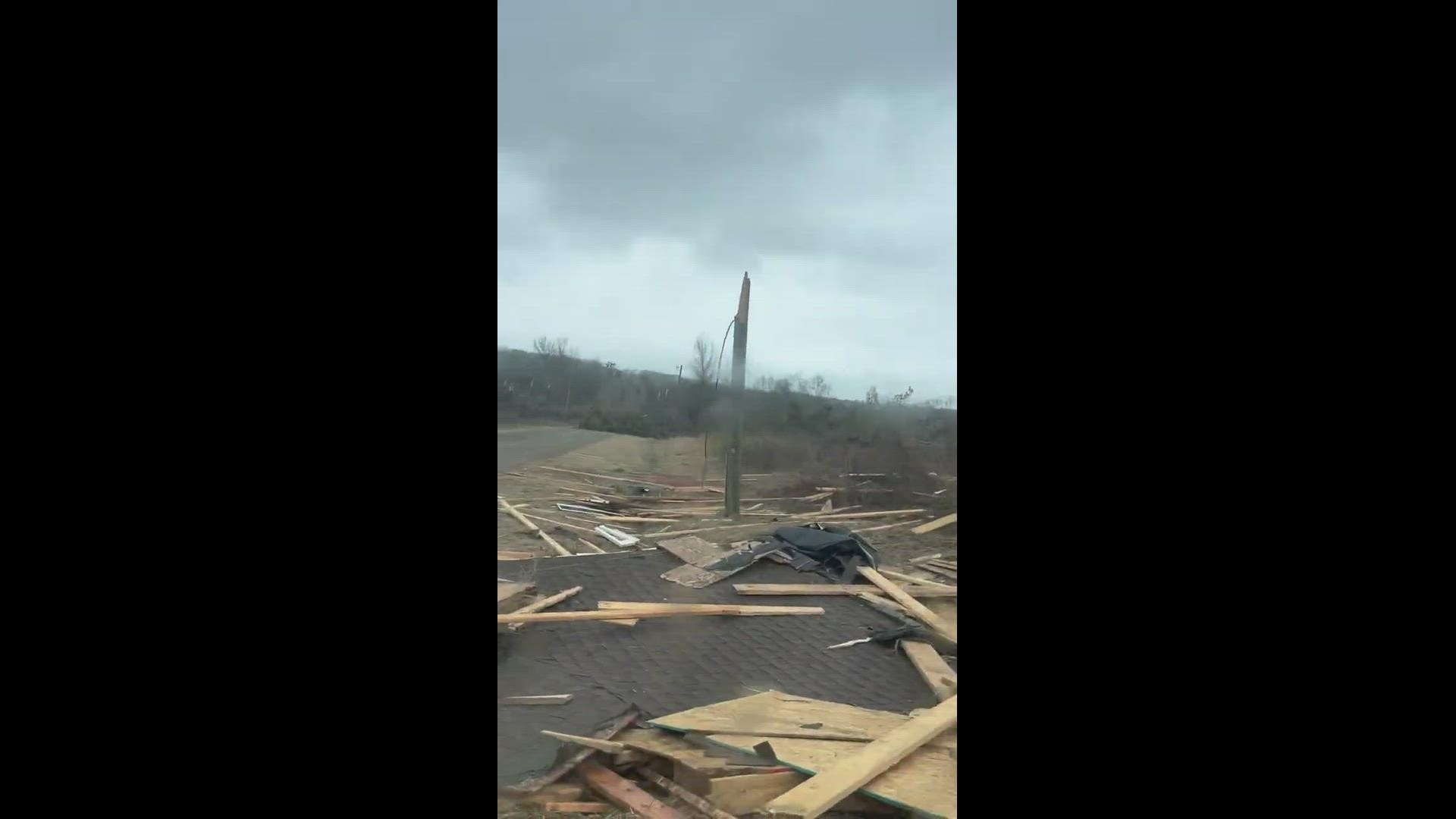 Damage from confirmed EF3 tornado in Griffin,