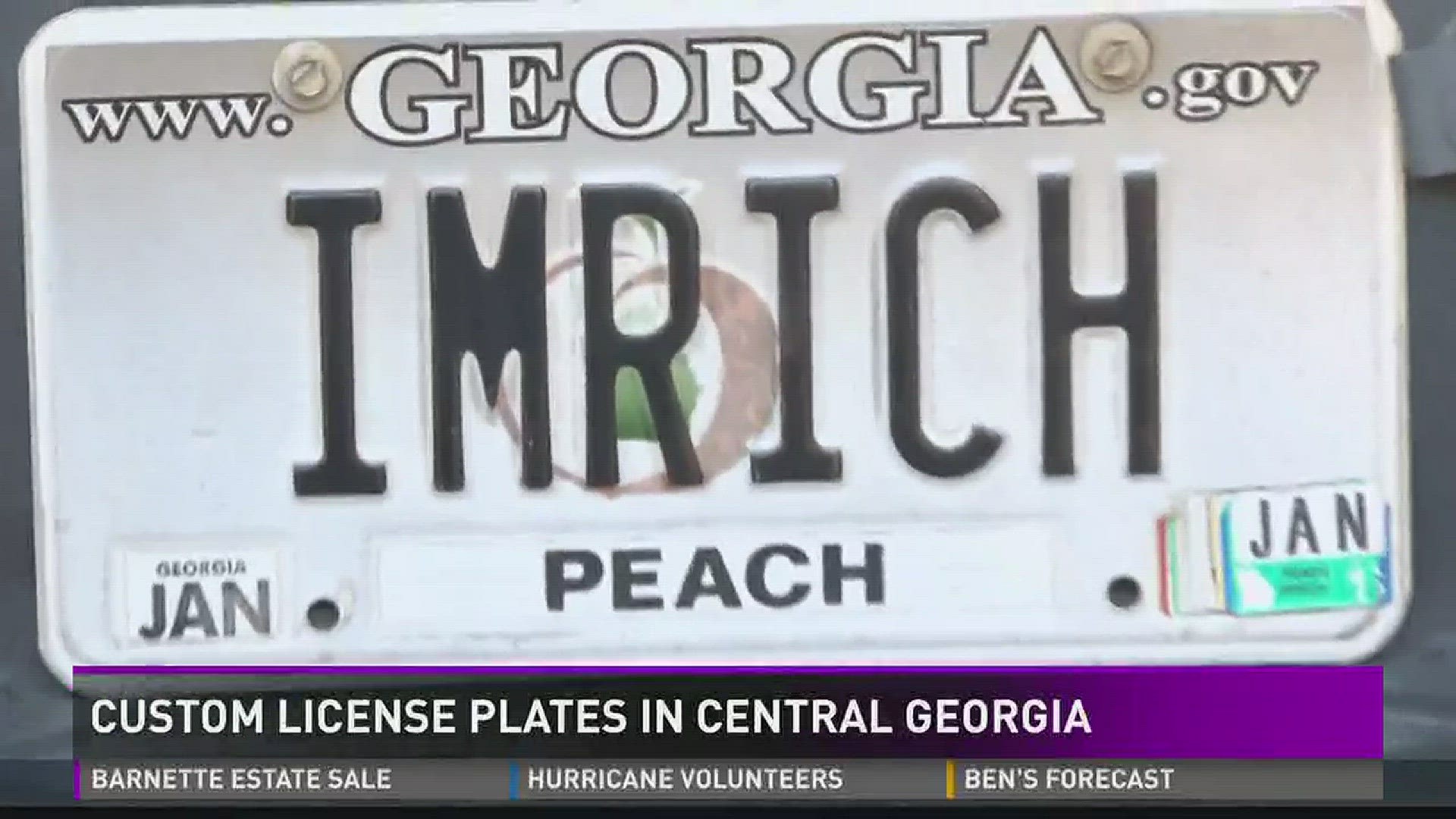 Behind the Plate: Vanity license in Central Georgia |