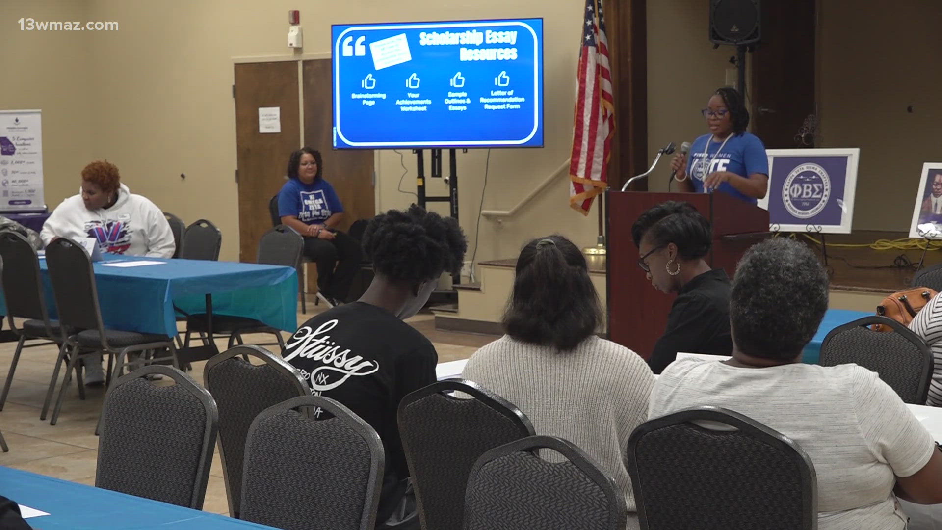 The Phi Beta Sigma Fraternity and Zeta Phi Beta Sorority teamed up to help students in the Warner Robins area prepare for college