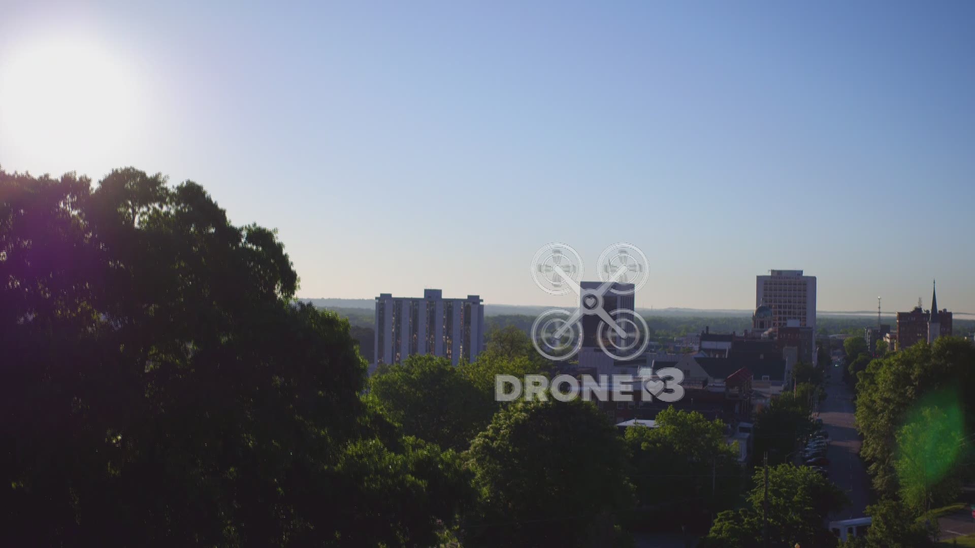 Macon's Coleman Hill offers spectacular views of downtown and out over the river valley east of the city. Those views are even more amazing when we launched #Drone13 from one of Macon's most scenic spots.