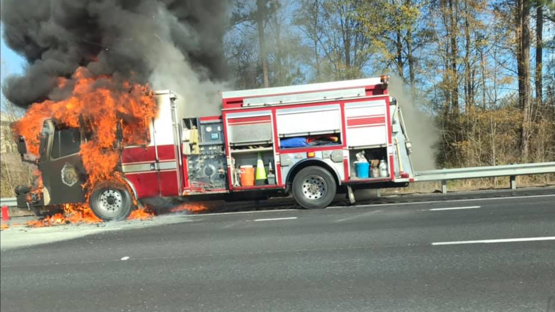 MaconBibb fire truck significantly damaged in engine fire