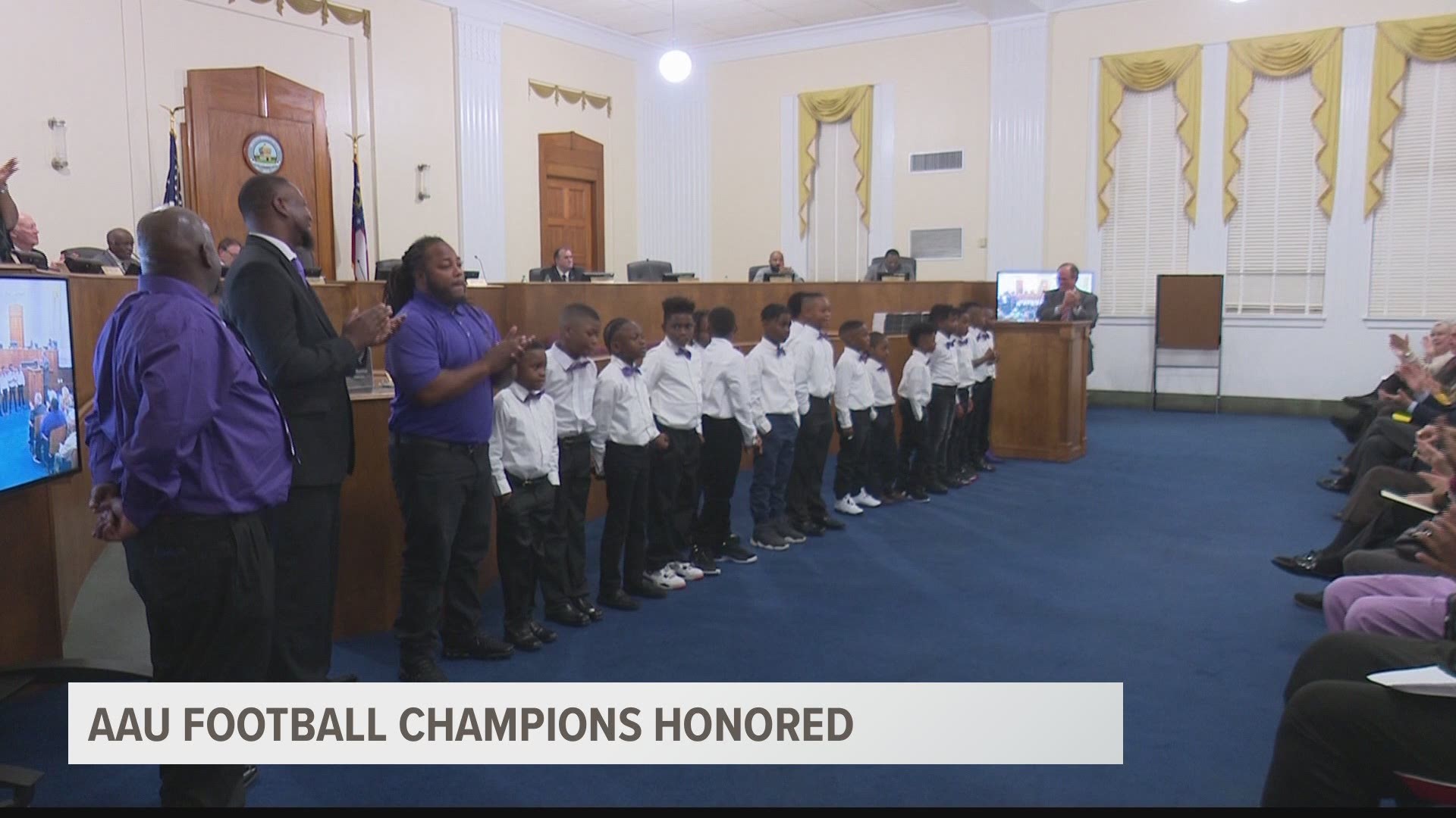 The Macon-Bibb County leaders honored some national champions at city hall. The Macon United Hurricanes recently won their first national championship.