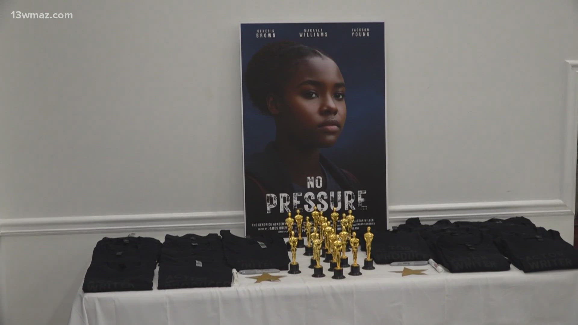 The premiere, which happened at Fellowship Bible Baptist Church, was for the film "No Pressure," which was pitched at a local short film production in June 2023