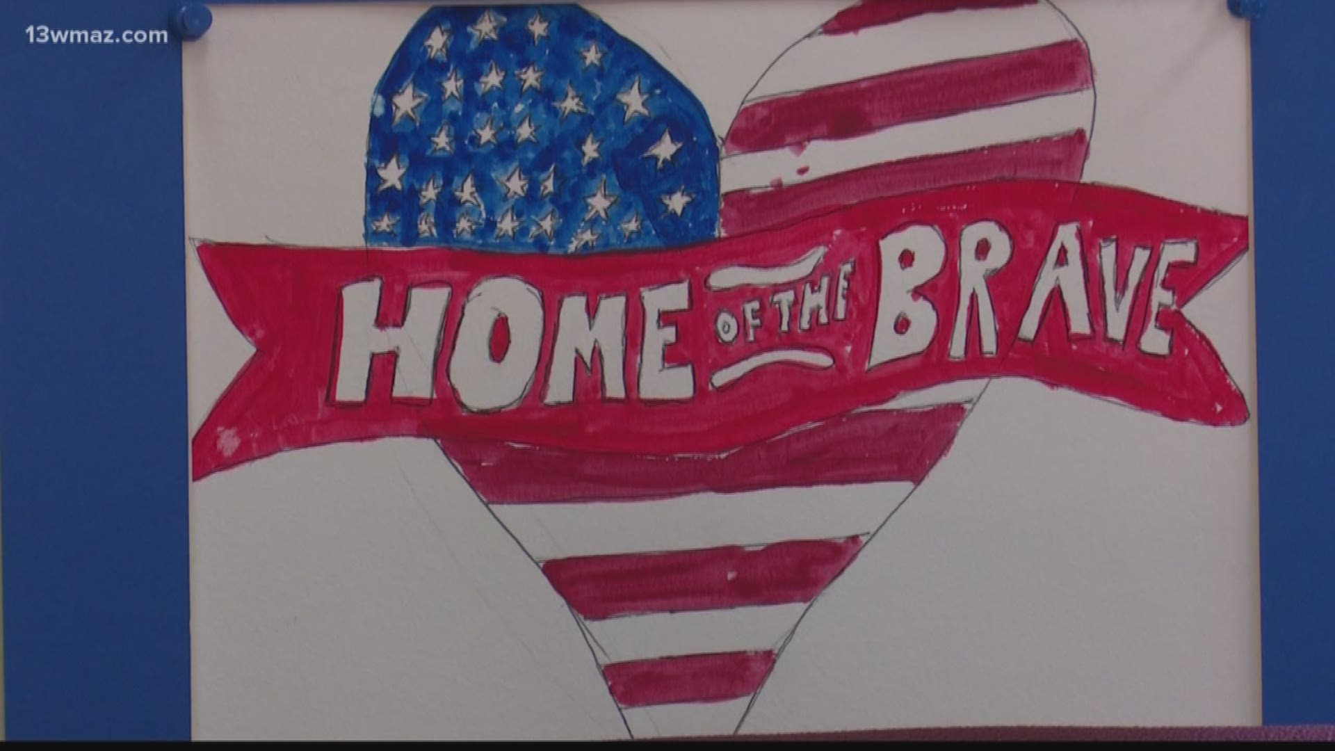 Some students in Milledgeville are making life a little more colorful for veterans by painting portraits.