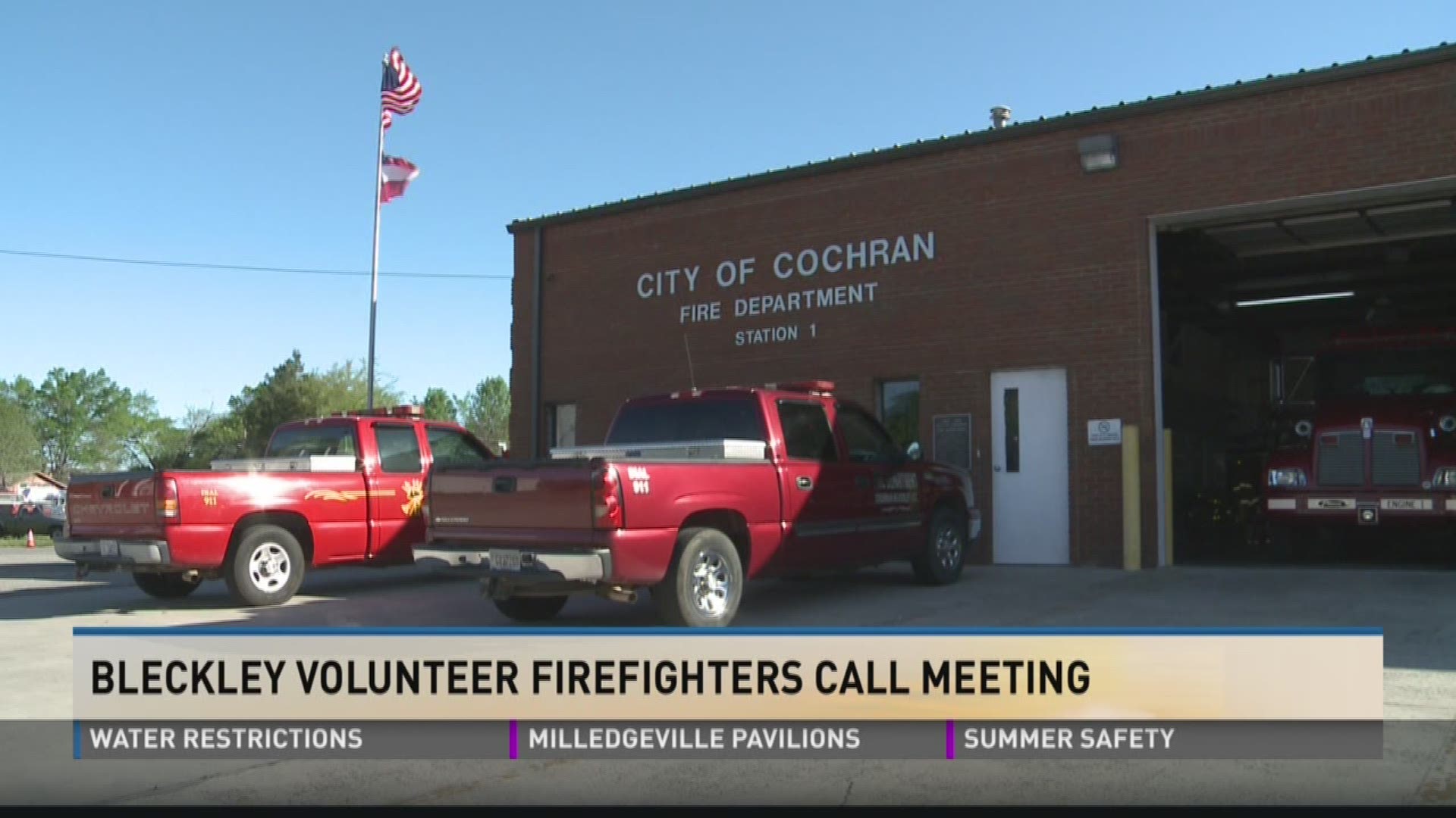 Volunteer firefighters in Bleckley County are a little more than two weeks away from the city of Cochran discontinuing their fire services in the the county.