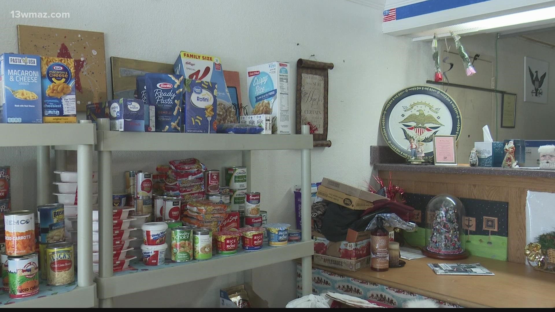 The thieves stole hygiene products and food that had been donated to the veterans.