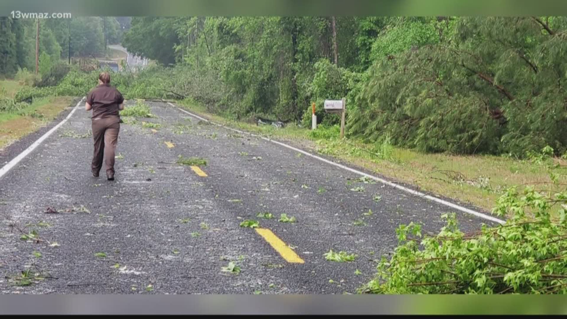 In Central Georgia an e-f-1 tornado was confirmed in Laurens County. Some folks will have a good bit of cleanup to do this weekend and another family will have a story to tell for quite some time.
