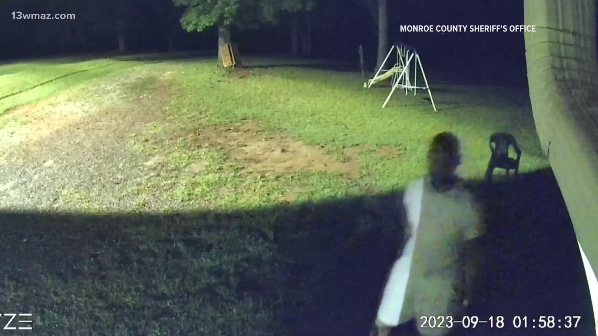 They say it happened at around 1:55 a.m. on Sept. 18. The suspects — one in a camouflage hoodie, the other in a white shirt — were caught on video.