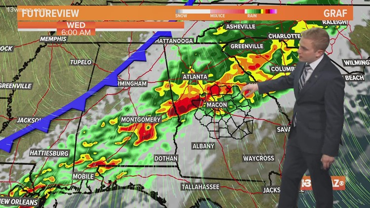 TIMELINE: Overnight storms for Wednesday morning