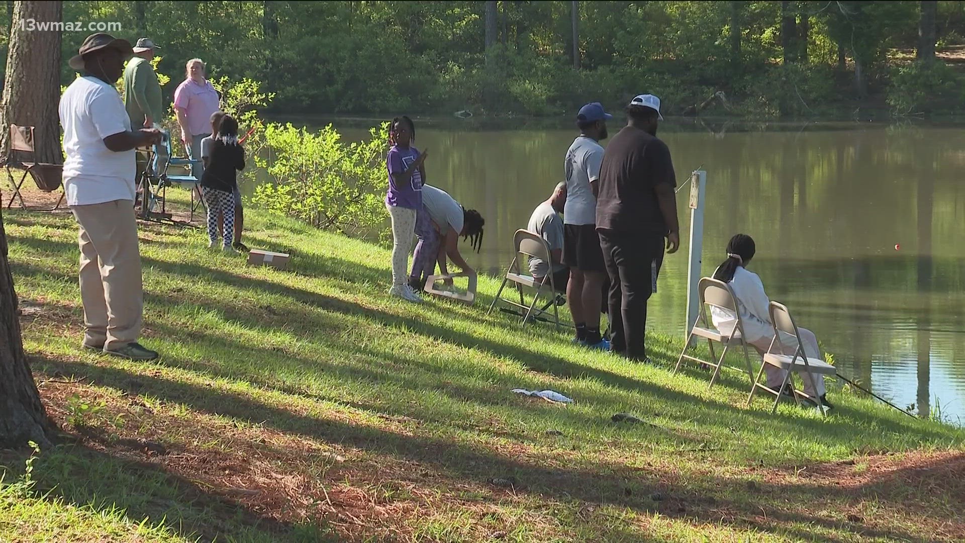 Perry Leisure Services hosted the event on Saturday, and several kids walked away with a catch!