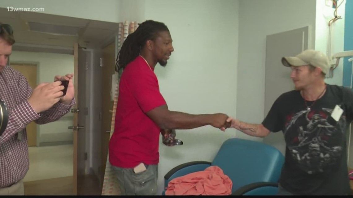 Pittsburgh Steelers player Bud Dupree stopped by the Beverly Knight Olson Children's Hospital in Macon. He presented a $10,000 check to children's hospital representatives and then visited patient rooms. His goal is to put smiles on the faces of young children and brighten their day.