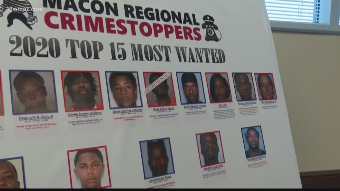 Macon Regional Crimestoppers releases new Top 15 Most Wanted list
