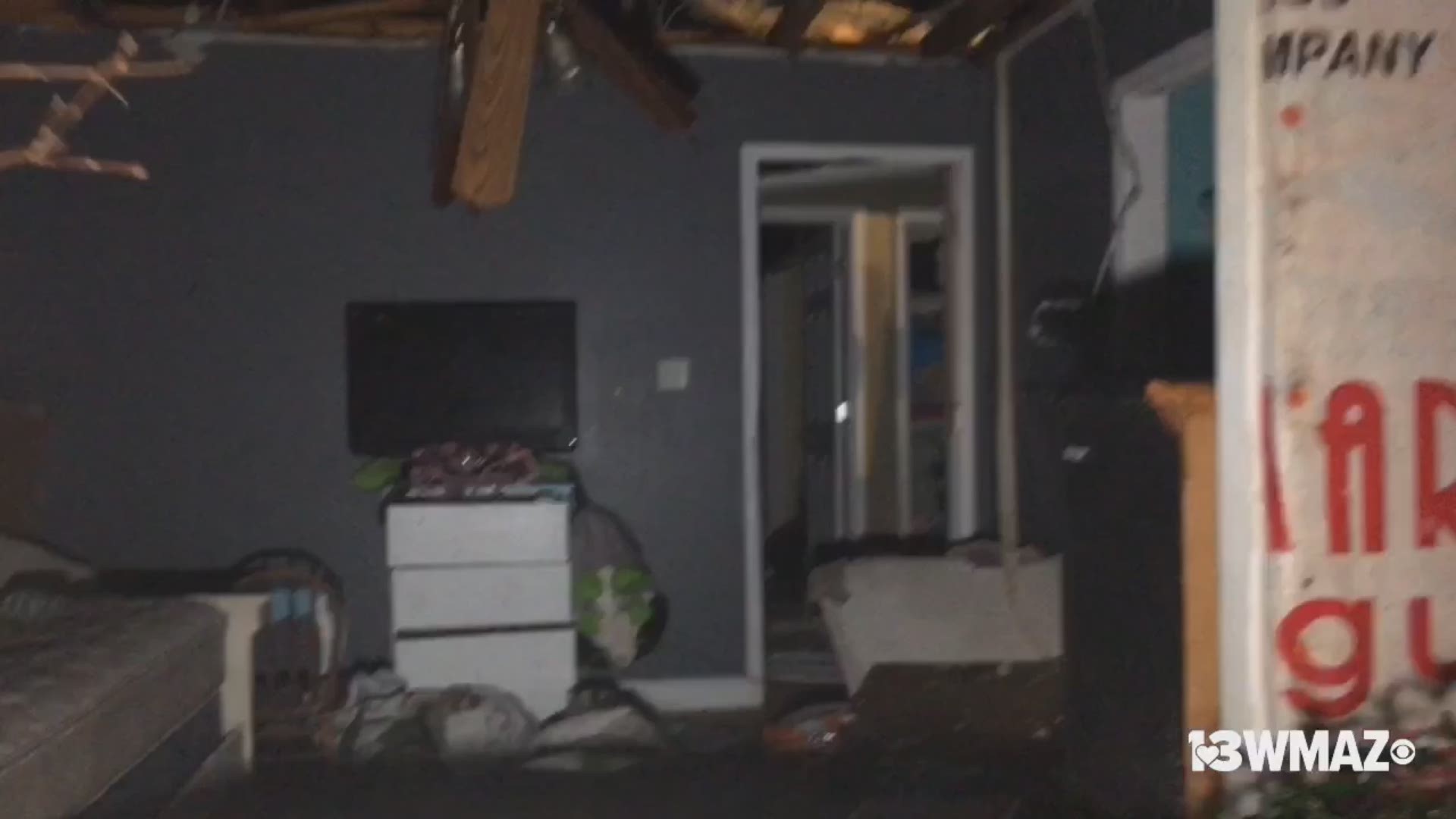 The Barber's home on Wesley Chapel Road was completely destroyed by the storms that moved through Central Georgia Sunday afternoon.