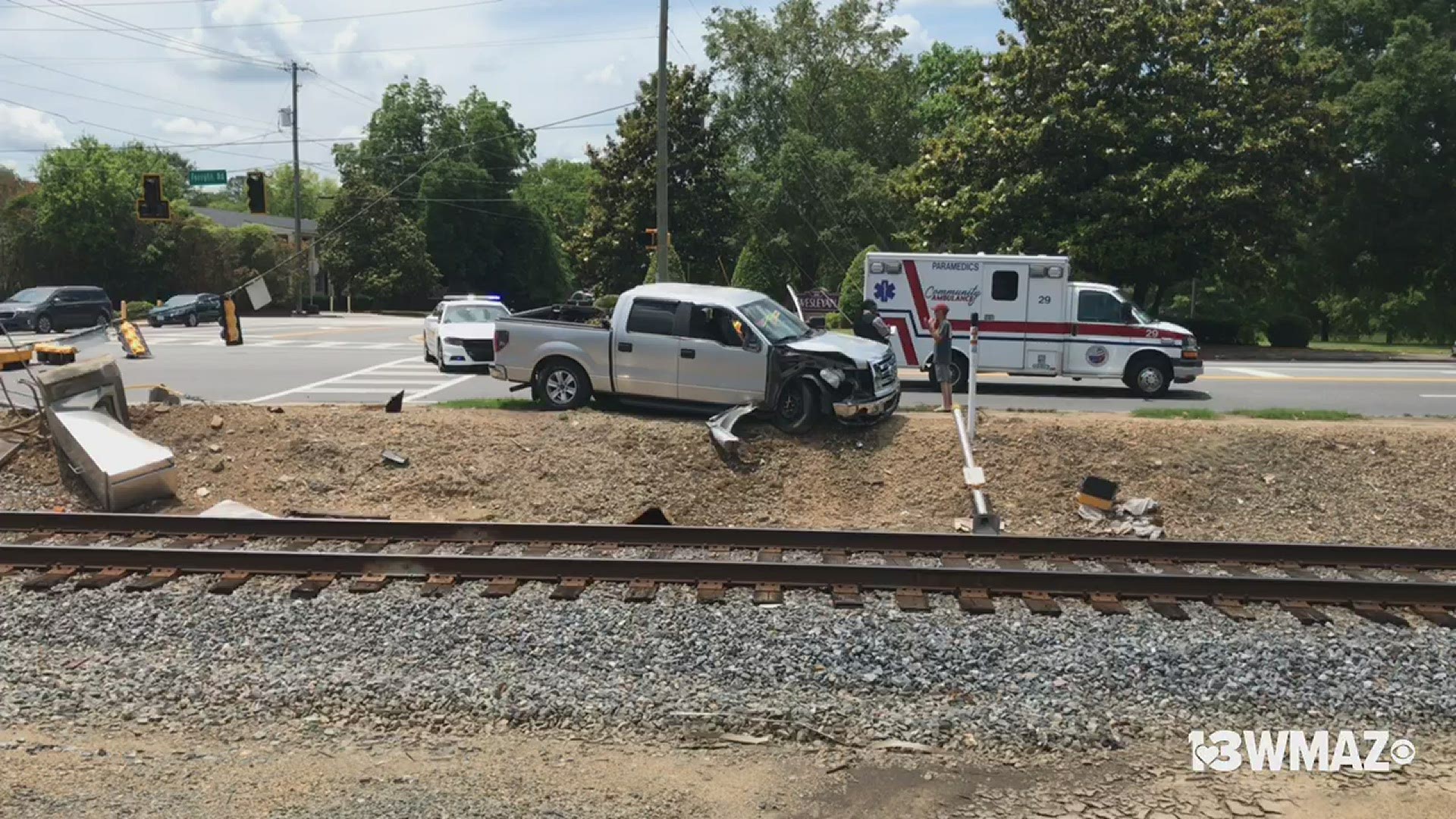 The Bibb County Sheriff's Office said the single-car accident happened at the intersection of Forsyth and Tucker Roads Sunday.