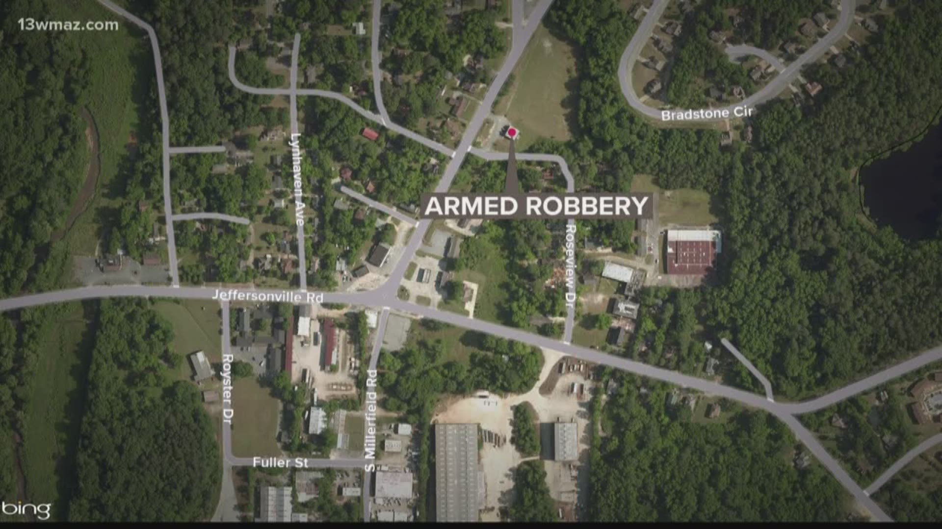 Bibb deputies say the Neighborhood Grocery in east Macon was robbed Tuesday night. They're still looking for the suspect, who fired a shot into the air as he fled.