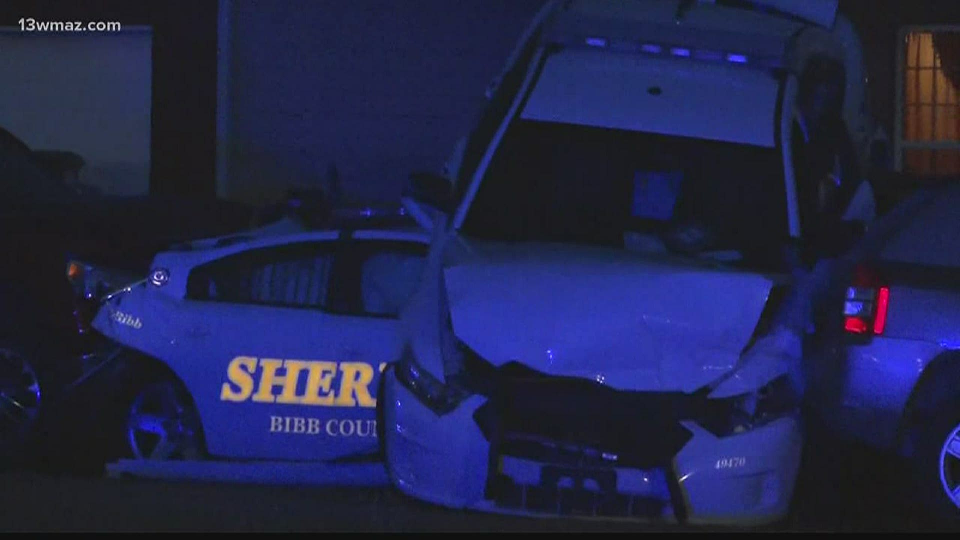 A Bibb County deputy is now recovering, after a suspect allegedly rammed her cruiser at high speed