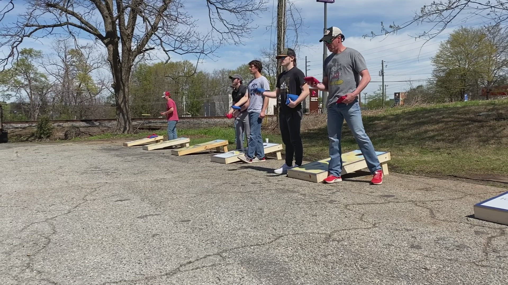 12 different teams competed in cornhole in hopes of winning first place - and some cash.