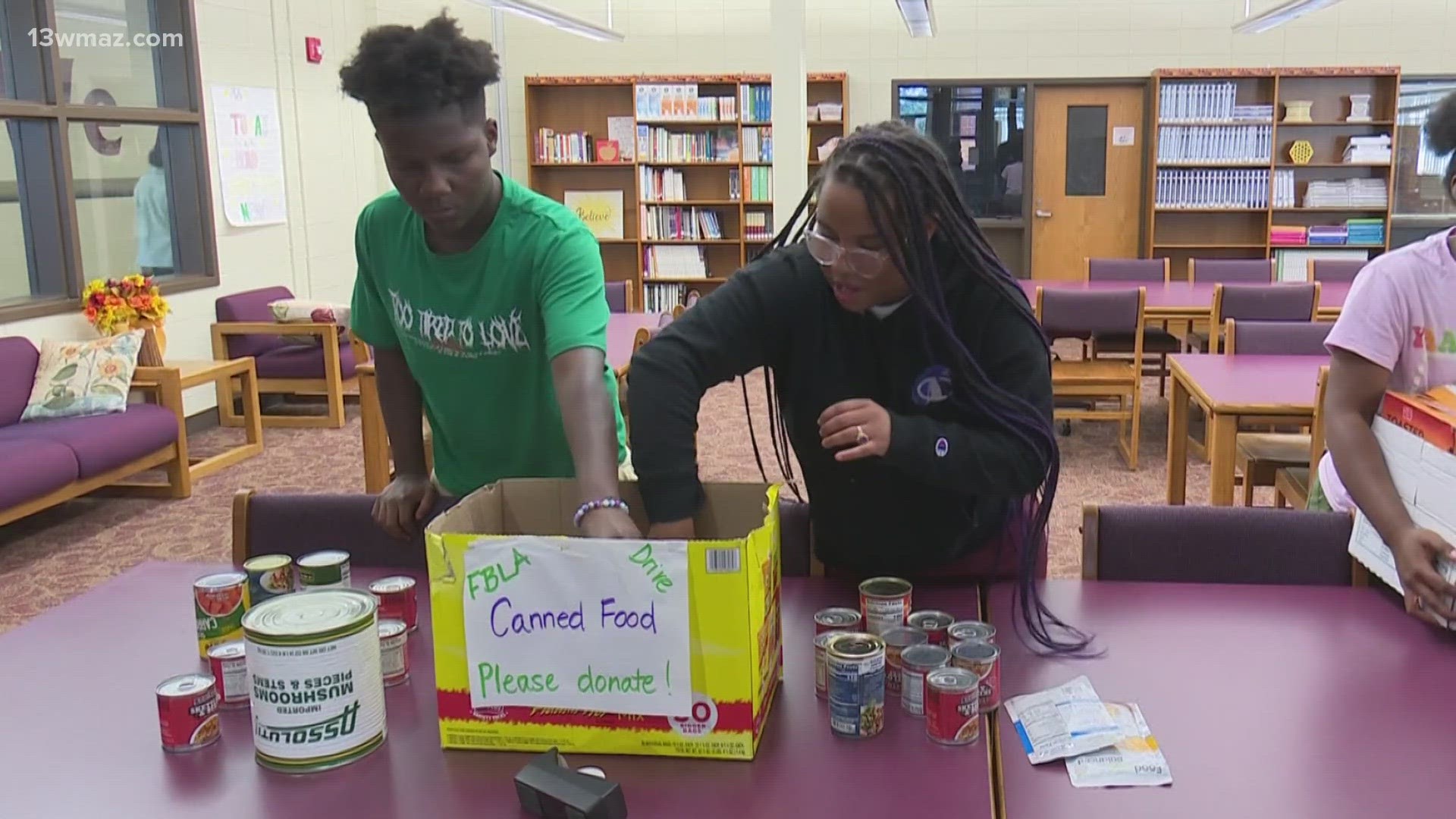 From rice and canned vegetables to dry pasta and cereal, the students at Westside High School are already three boxes in to helping their community.