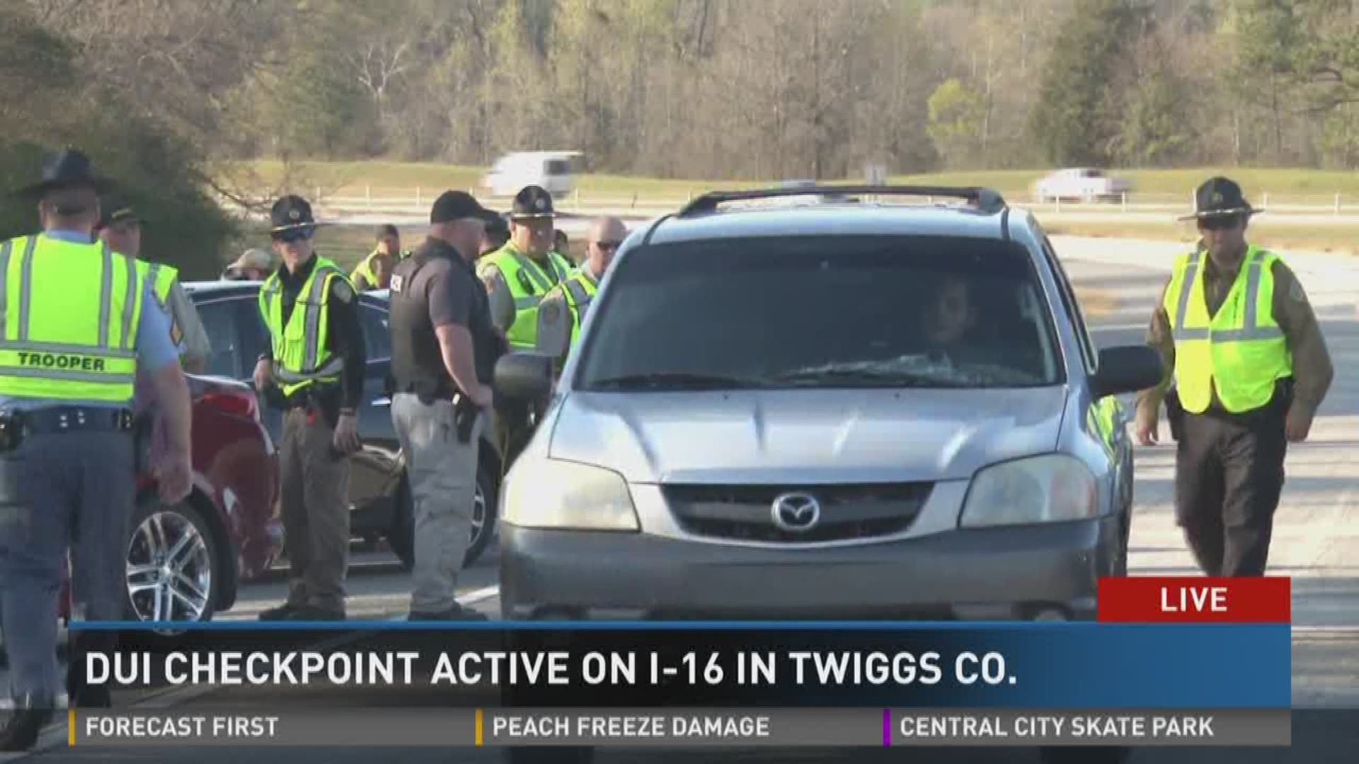 DUI checkpoint active on I-16 in Twiggs