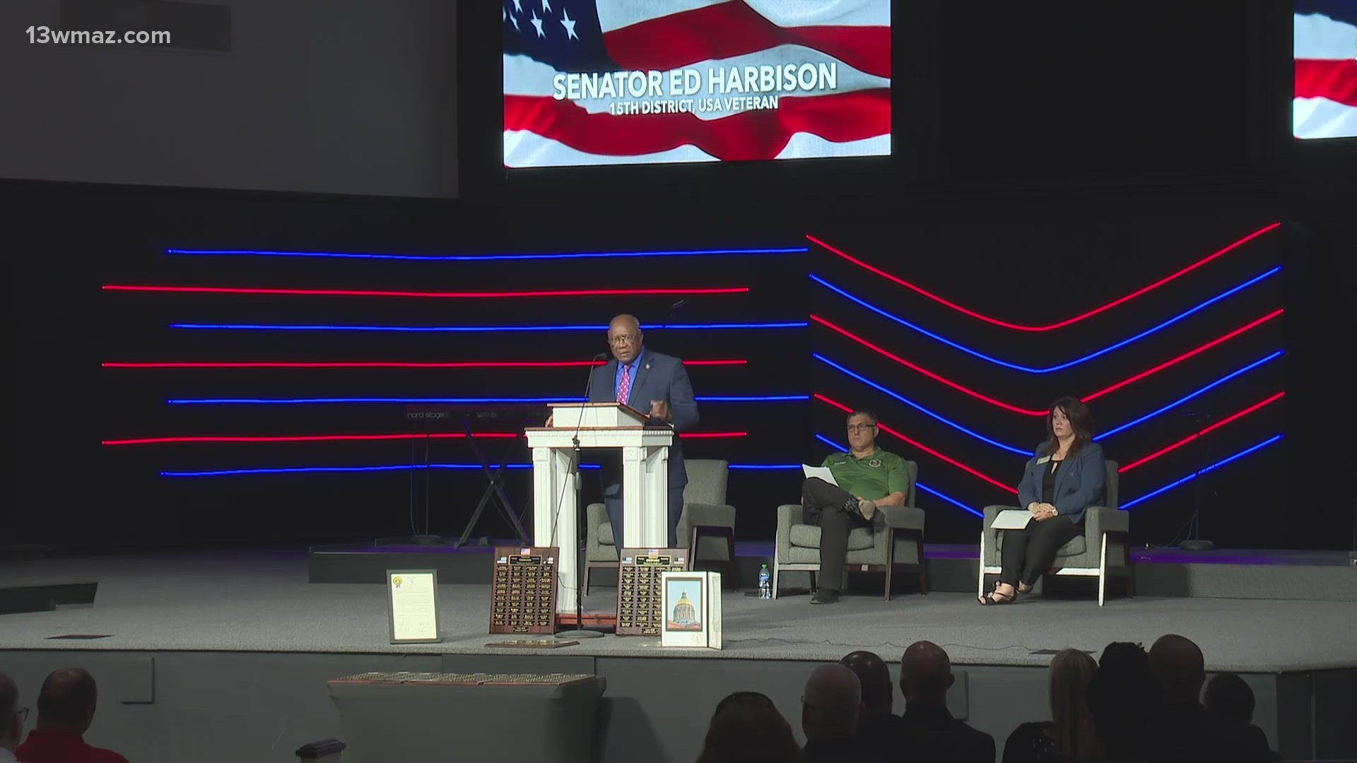 Dozens attended the ceremony over at Shirley Hills Baptist Church in Warner Robins.