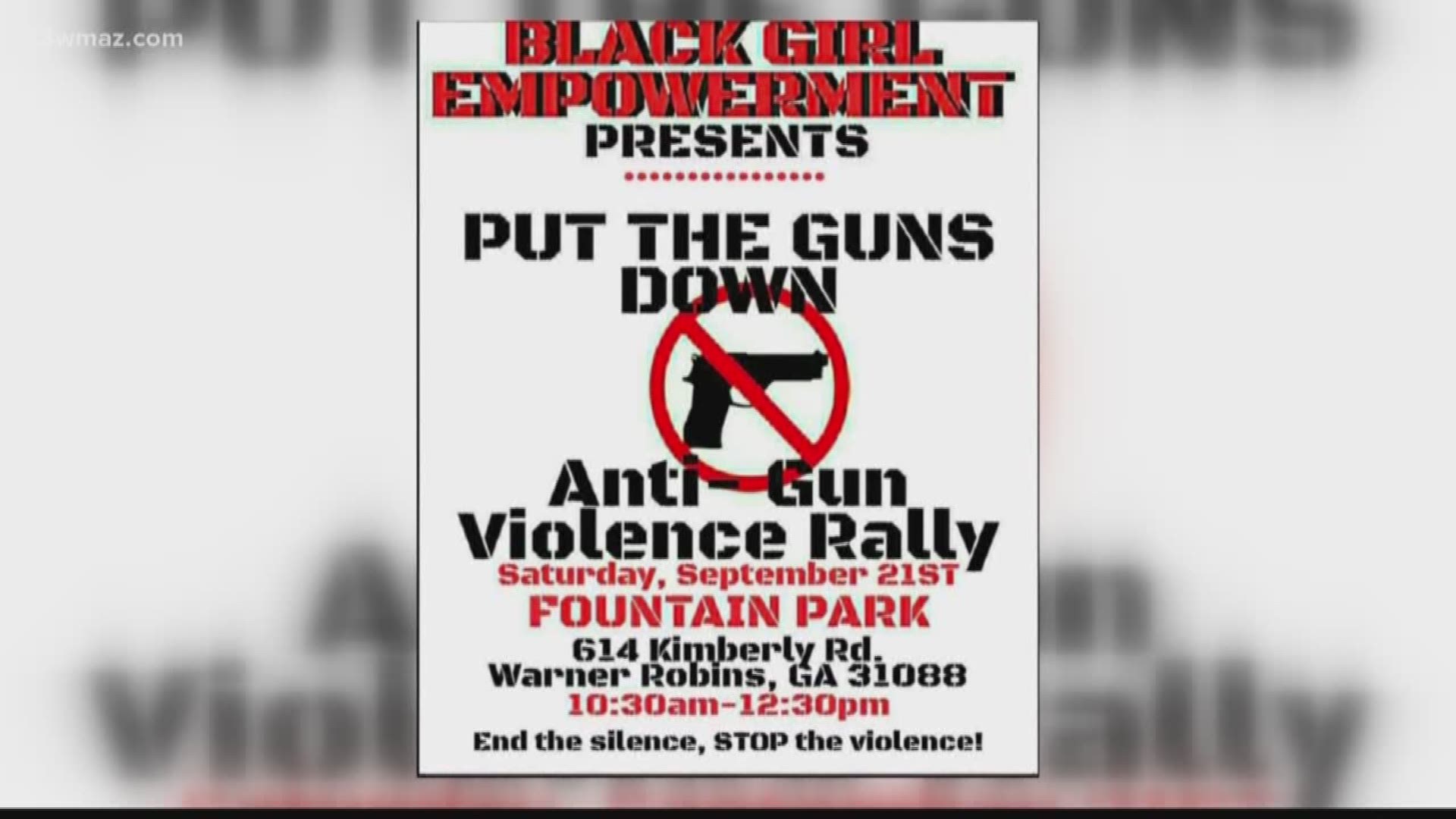 A Houston County woman is organizing an anti-gun violence rally after watching her teenage sister grieve over the loss of a friend.