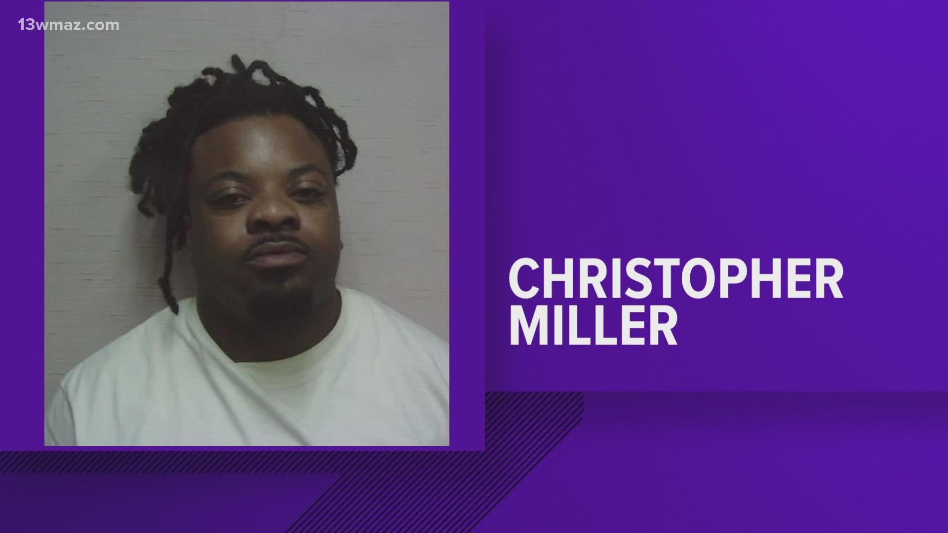 Christopher Miller was for arrested on Saturday night.