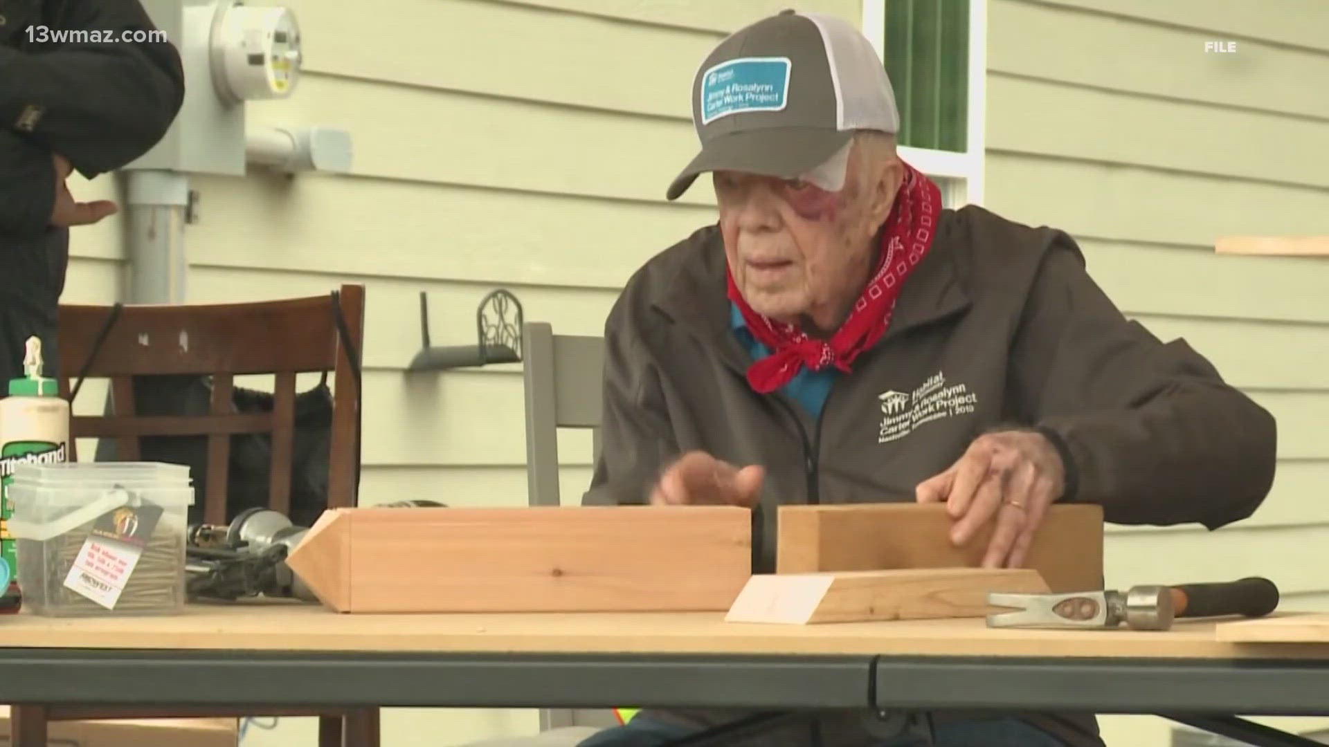 Former President Jimmy Carter's family says his mobility isn't the same, but the 99-year-old is in high spirits and looking forward to his birthday.