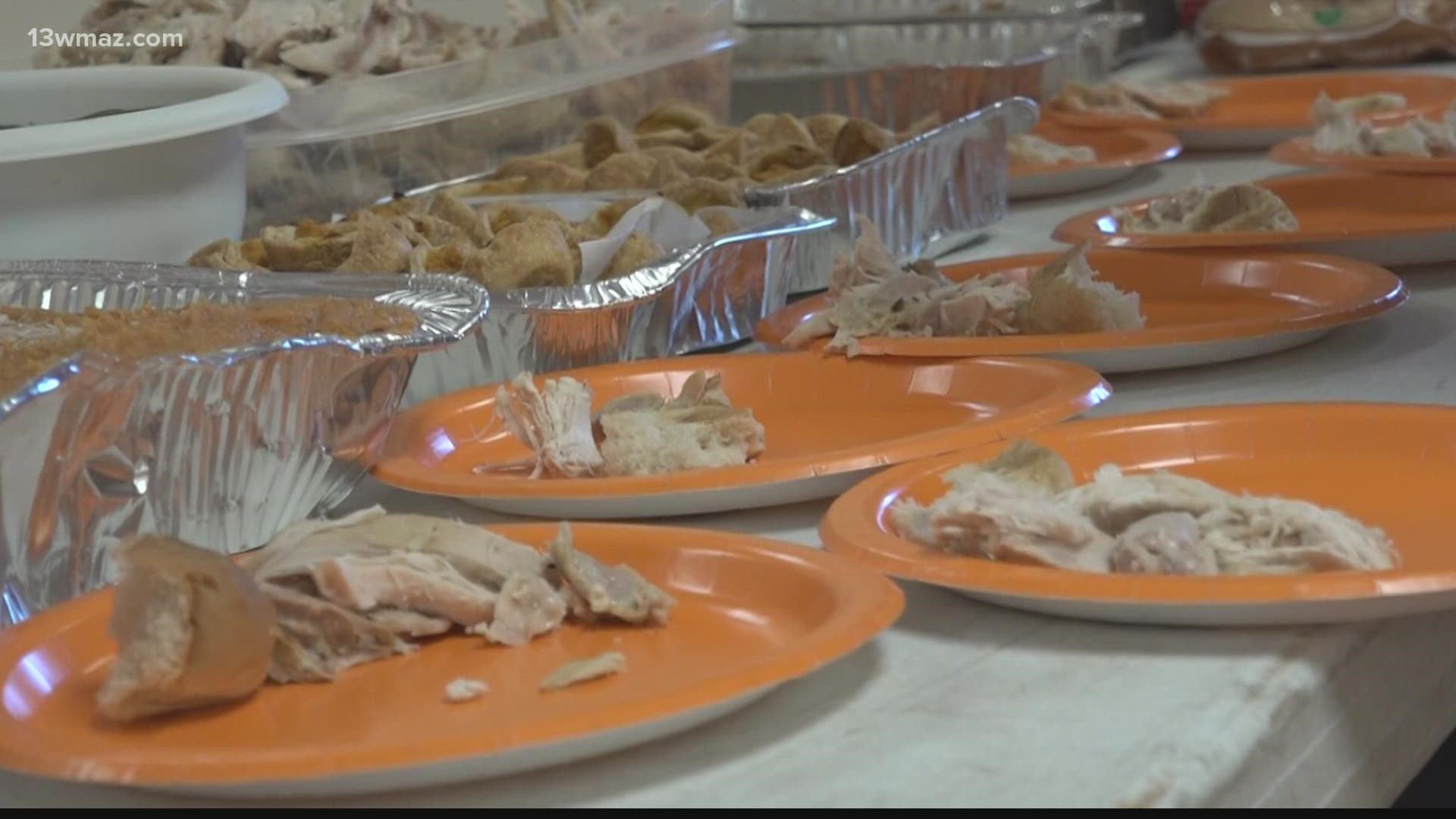 Warner Robins Animal Control employees and volunteers put together a Turkey Day feast for animals in their care Tuesday.