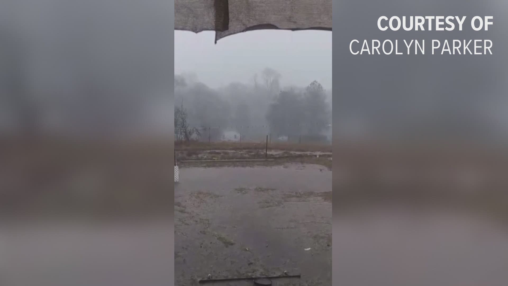 This video sent in by Carolyn Parker shows the intense rainfall and wind from Thursday's strong storms.