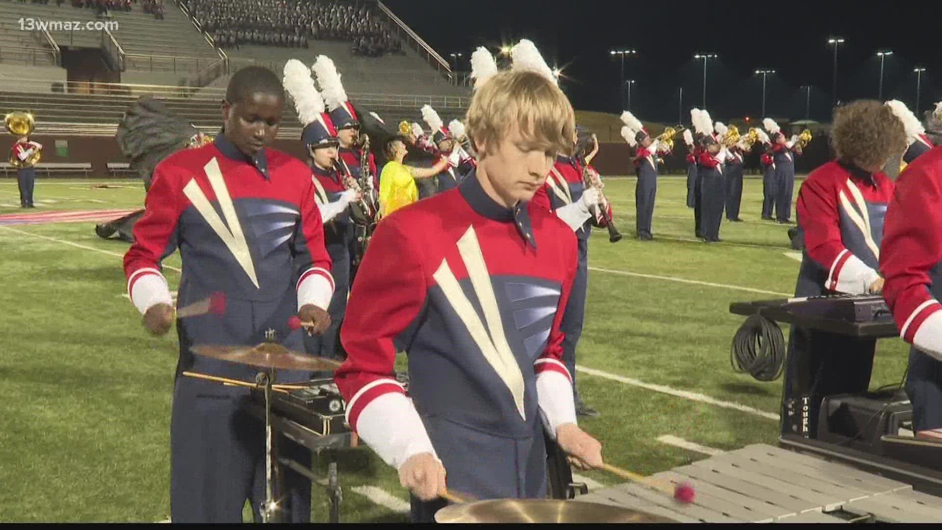 All middle and high school bands countywide performed together. The night began with a rendition of the National Anthem featuring all the bands playing at once.