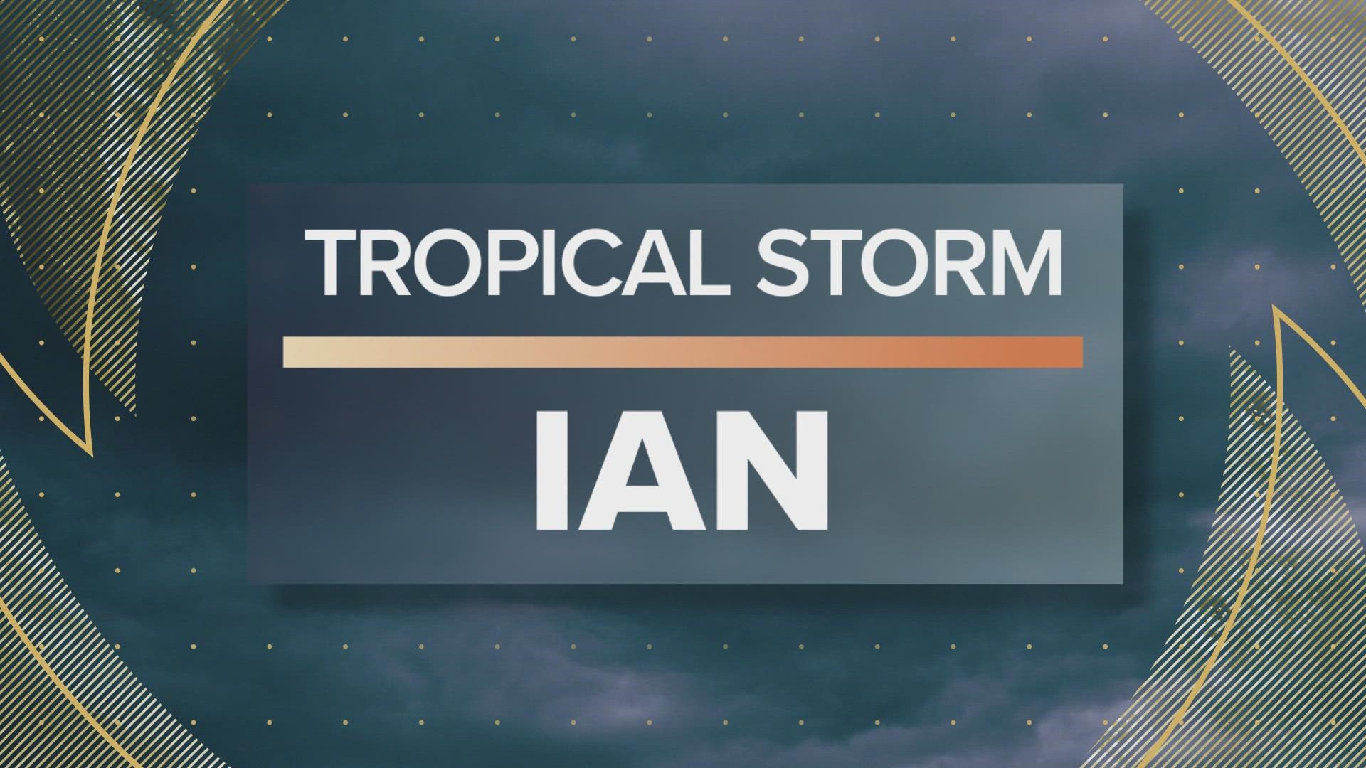 Ian is a little stronger and is set to become a hurricane by  Sunday night. Tropical storm and hurricane watches are now in effect for western Cuba.