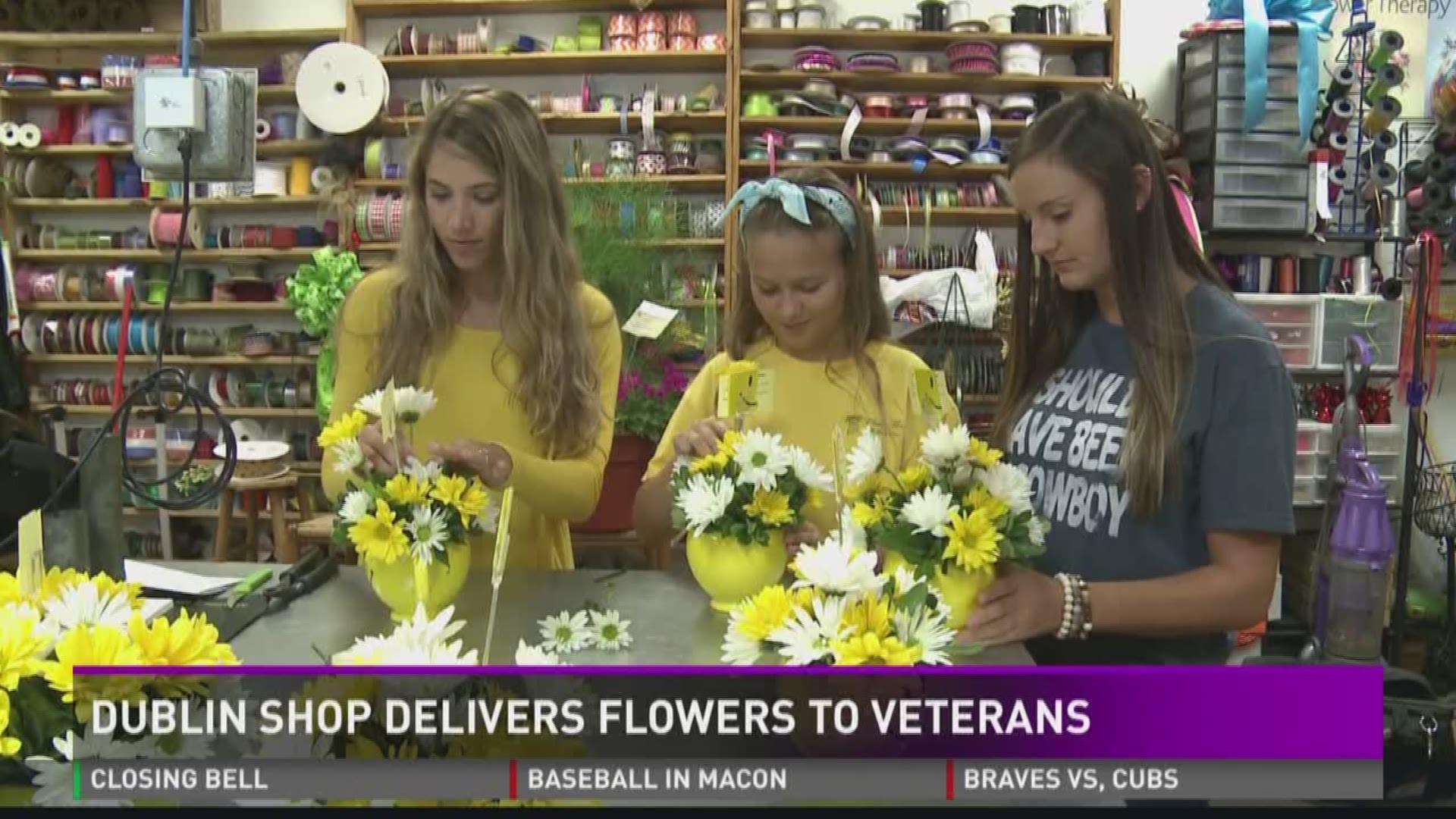 Dublin shop delivers flowers to veterans