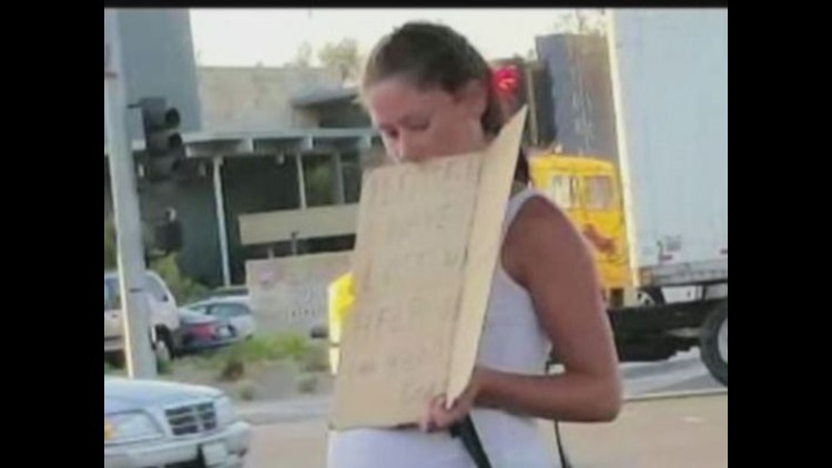 Pregnant panhandler seen driving off in Mercedes | 13wmaz.com