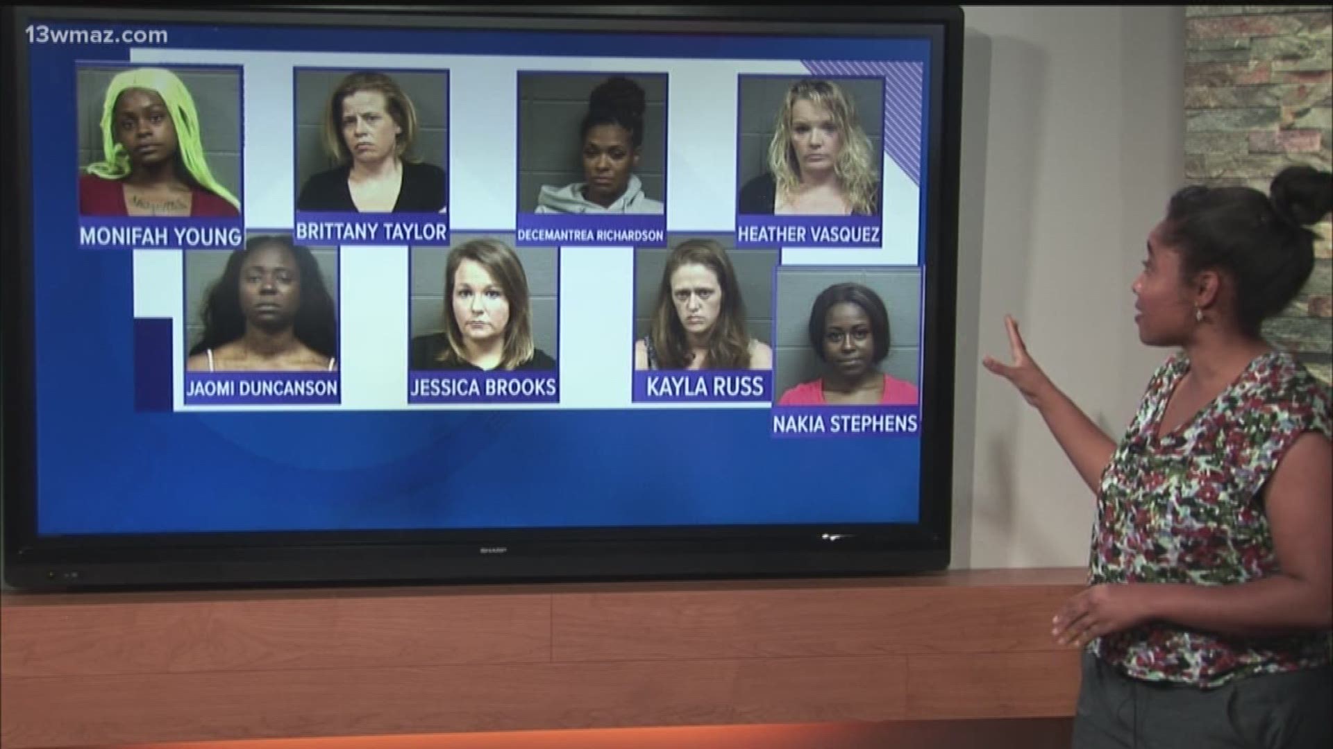 Warner Robins police say they've arrested 8 women for prostitution and other charges. Captain Chris Rooks with Warner Robins Police Department says the investigation started when undercover officers saw sex ads online, and it ended with the arrests of 8 women.