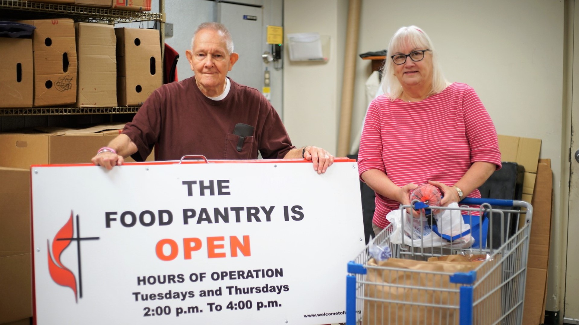 The food pantry at Warner Robins Methodist Church works with the Middle Georgia Community Food Bank to provide food to families and children facing food insecurity